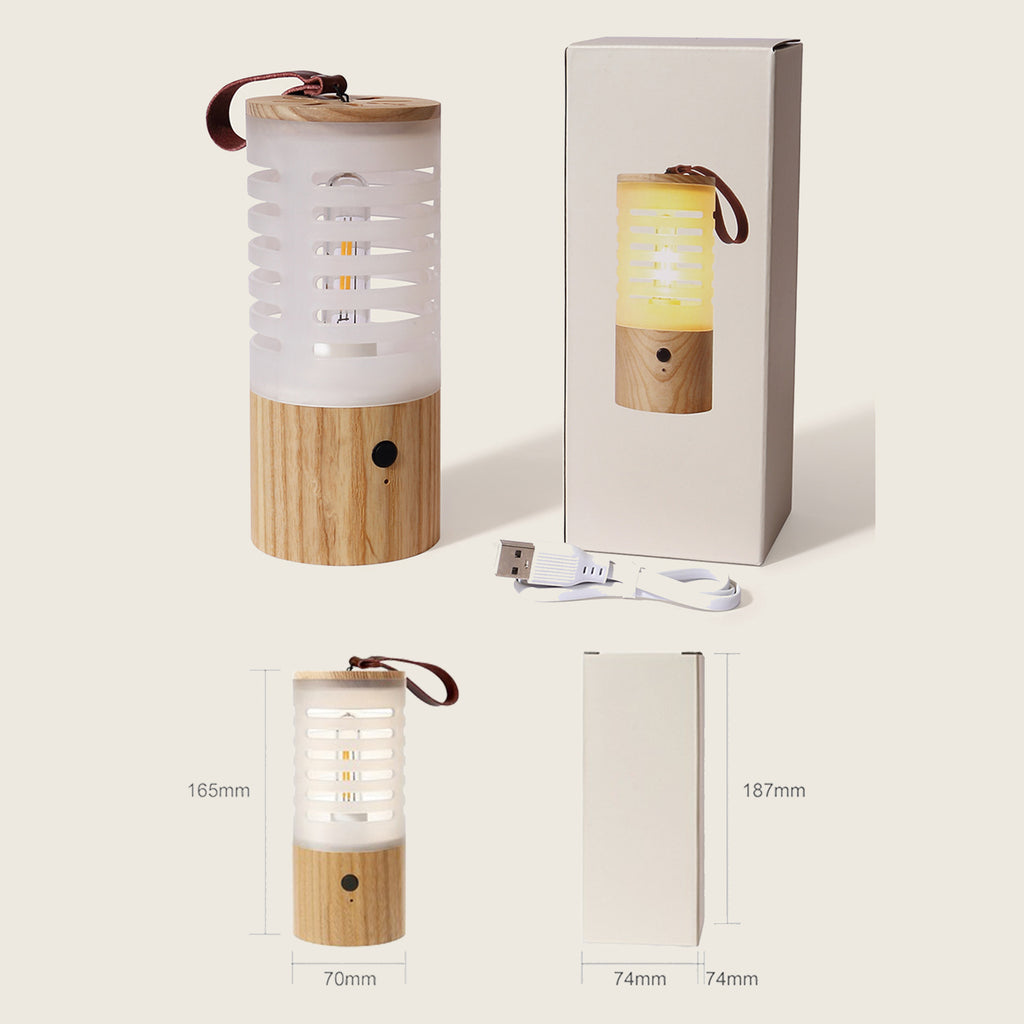 Solid Wood Outdoor Camping Lamp Lantern