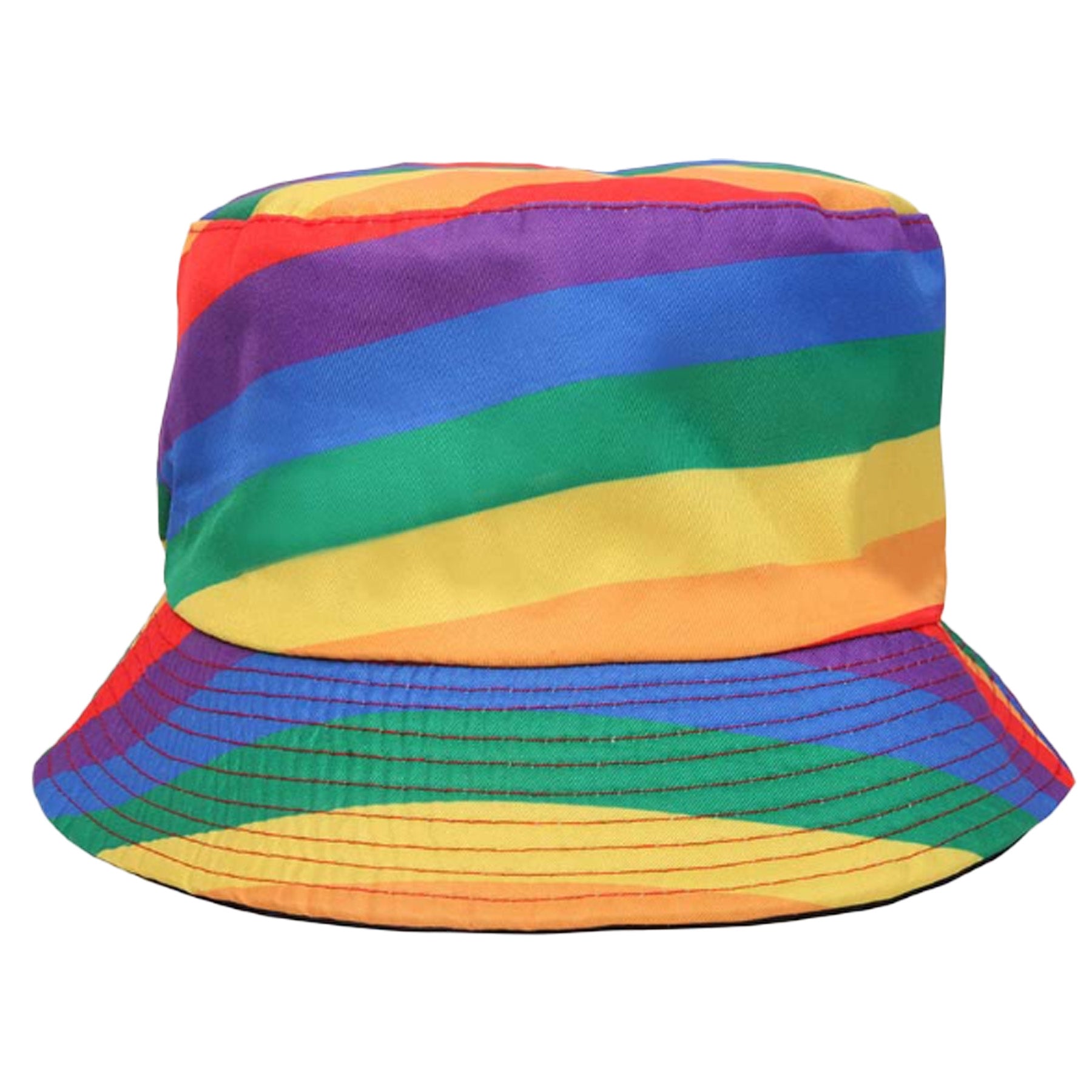Rainbow Fisherman's Hat Patchwork Flat Top