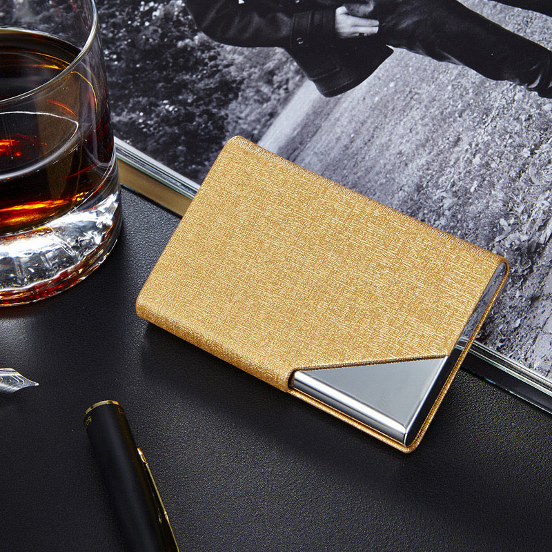 Stainless Steel Clamshell Business Card Case