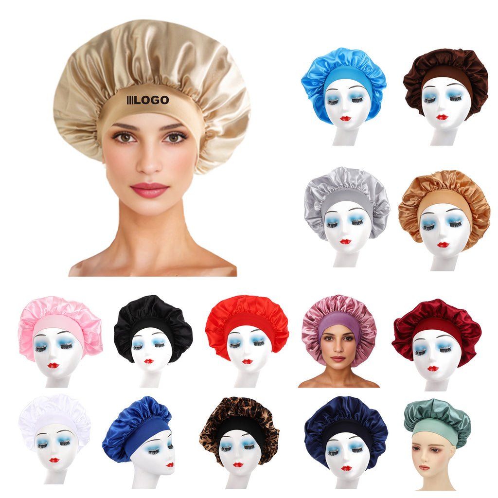 Satin High Elastic Makeup And Hair Care Cap
