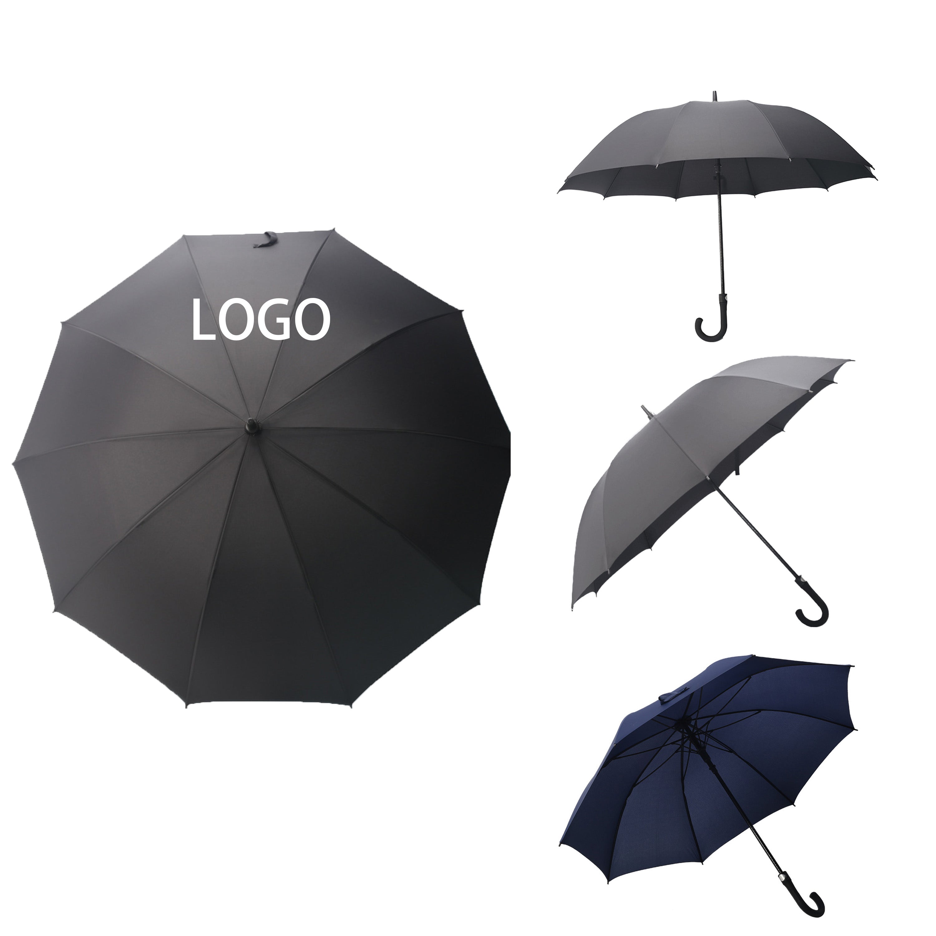 Classic Umbrella With Curved Handle