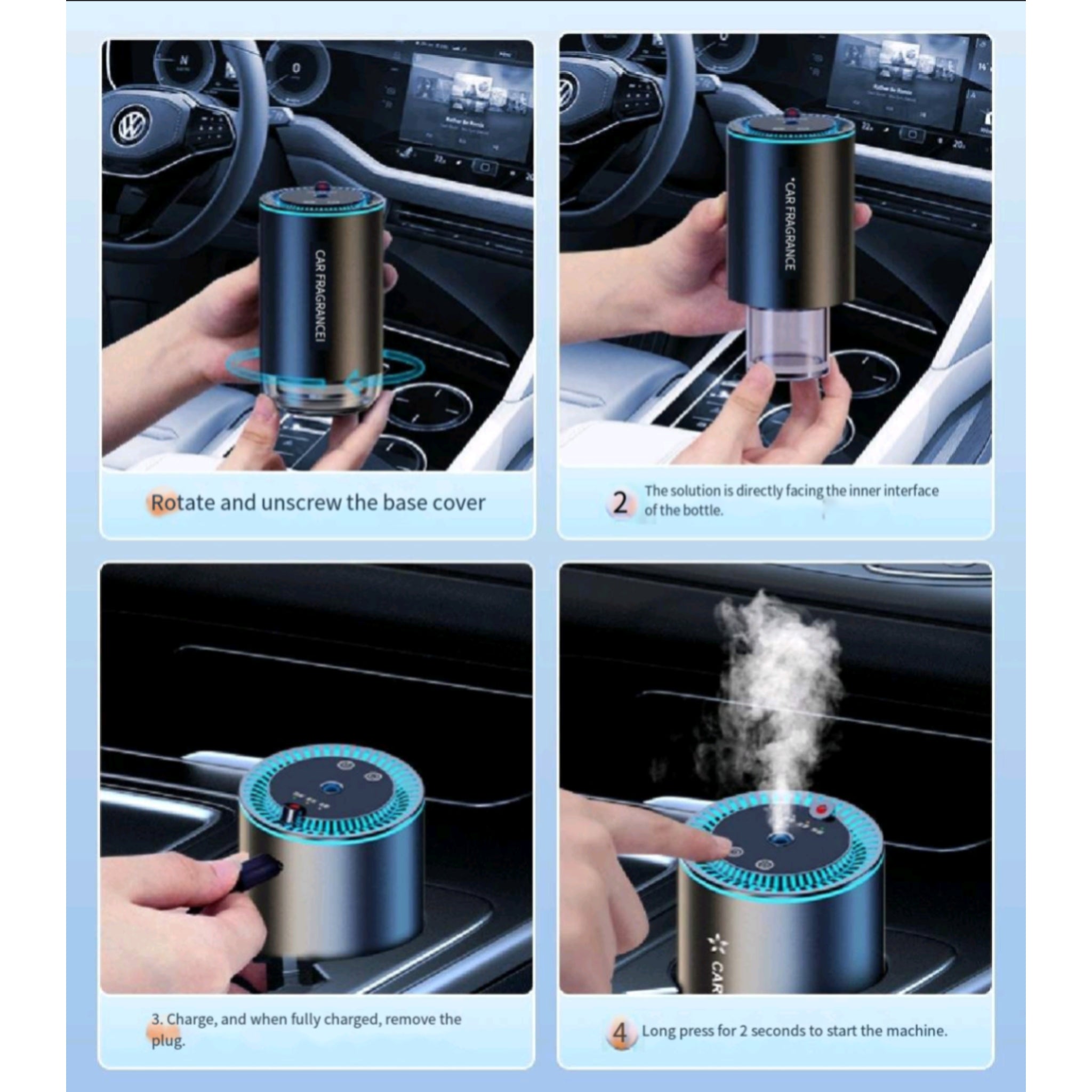 Star Car Diffuser AutoSpray Smoke Refresh Luxury
