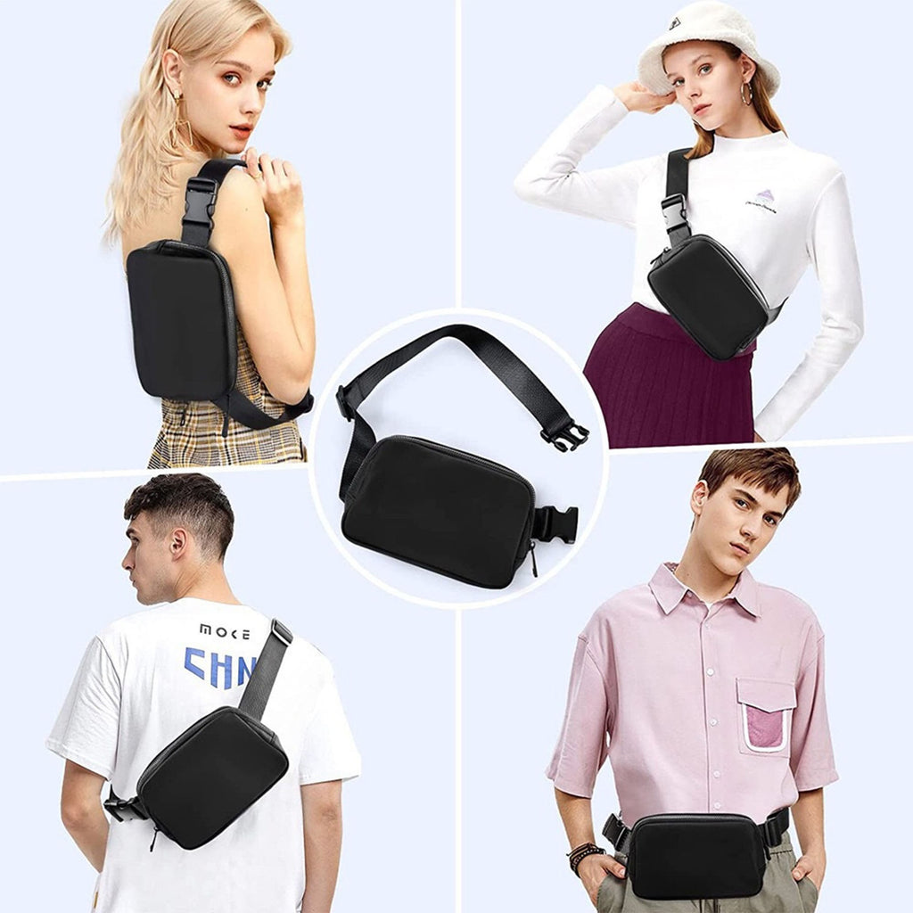 Unisex Zipper Fanny Pack Crossbody Belt Bag