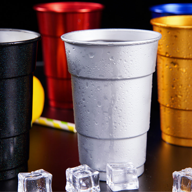 16Oz Aluminum Reusable Stadium Party Beer Cup