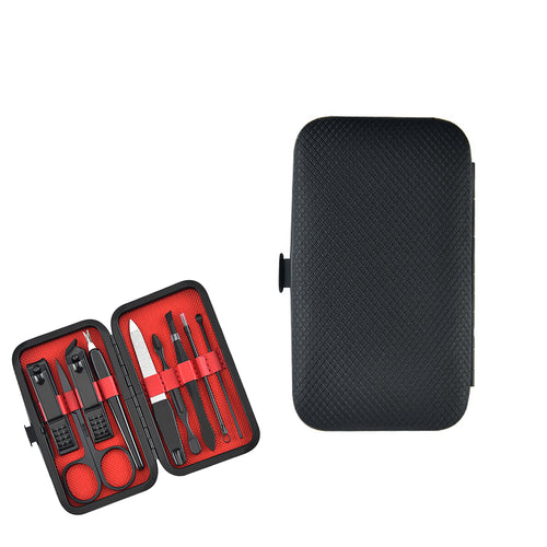 9 In 1 Black Manicure Set Nail Clippers Kit