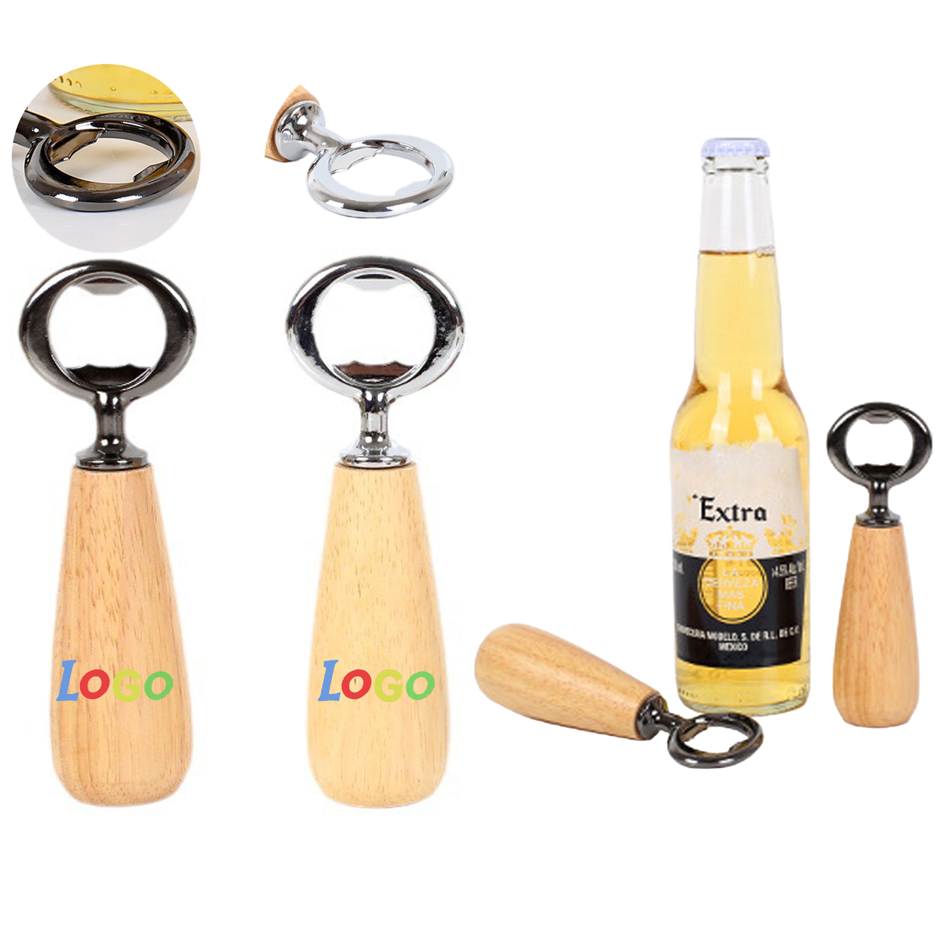 Rubberwood Bottle Opener