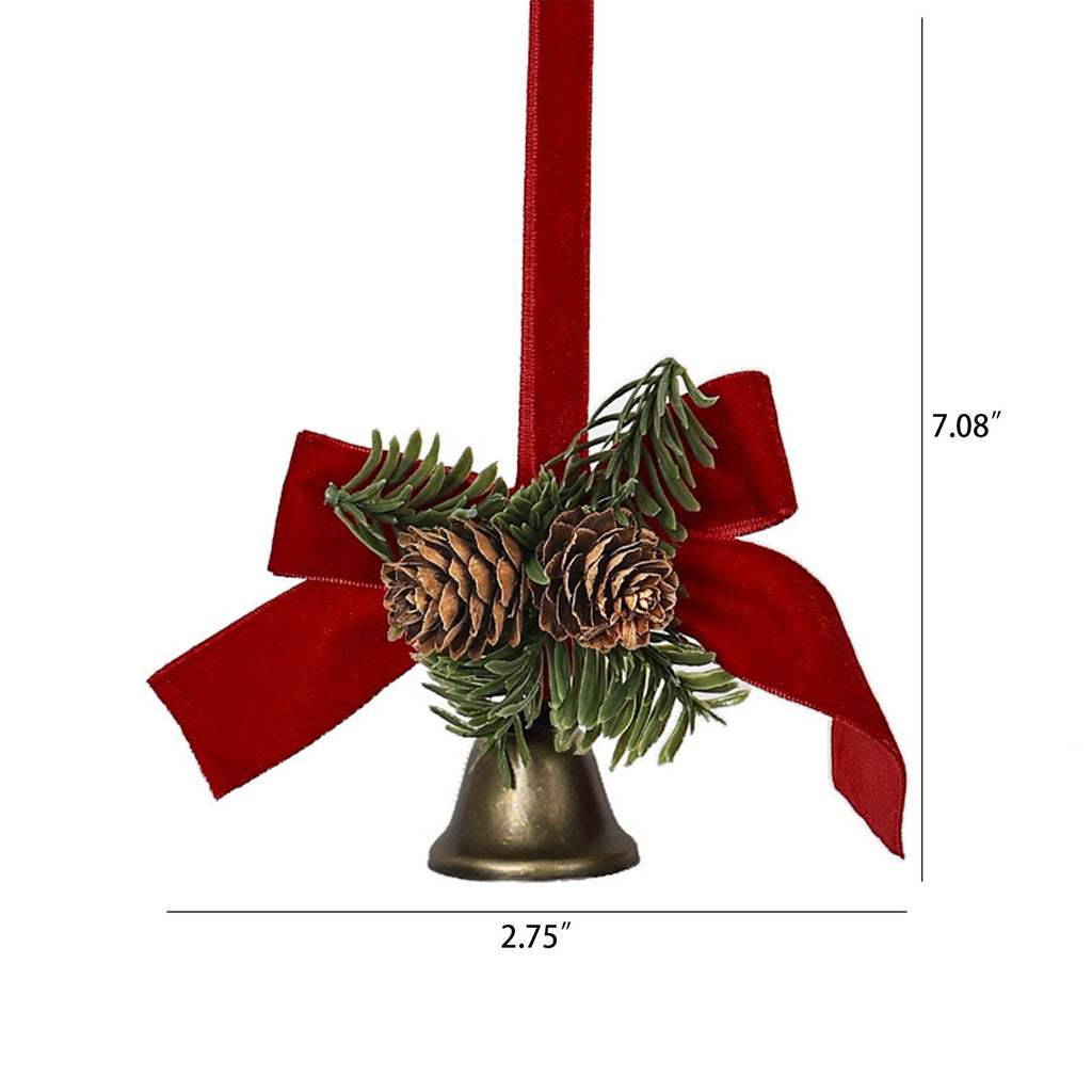 Bell Pinecone Bow Decoration