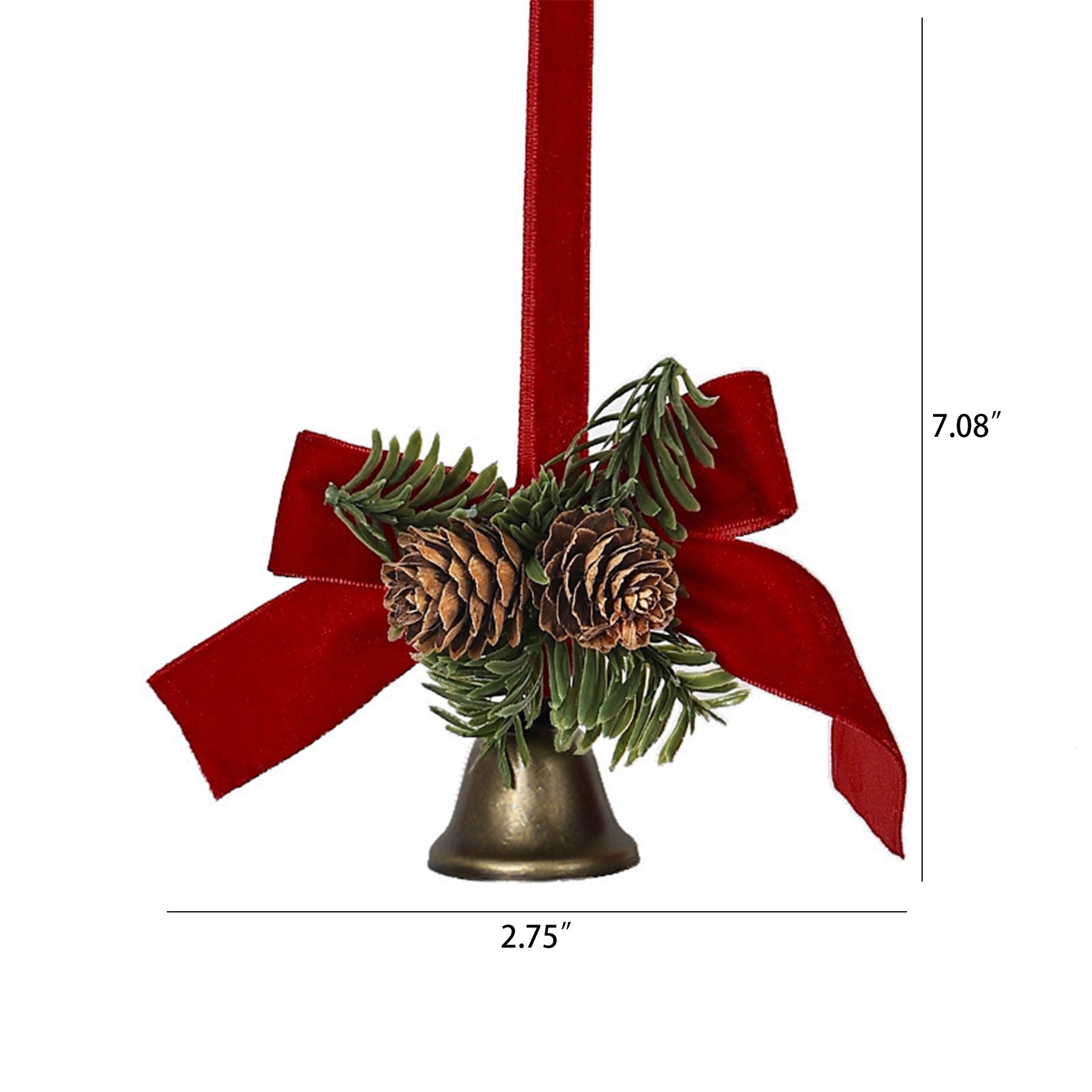 Bell Pinecone Bow Decoration