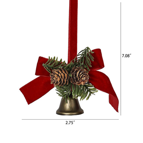 Bell Pinecone Bow Decoration