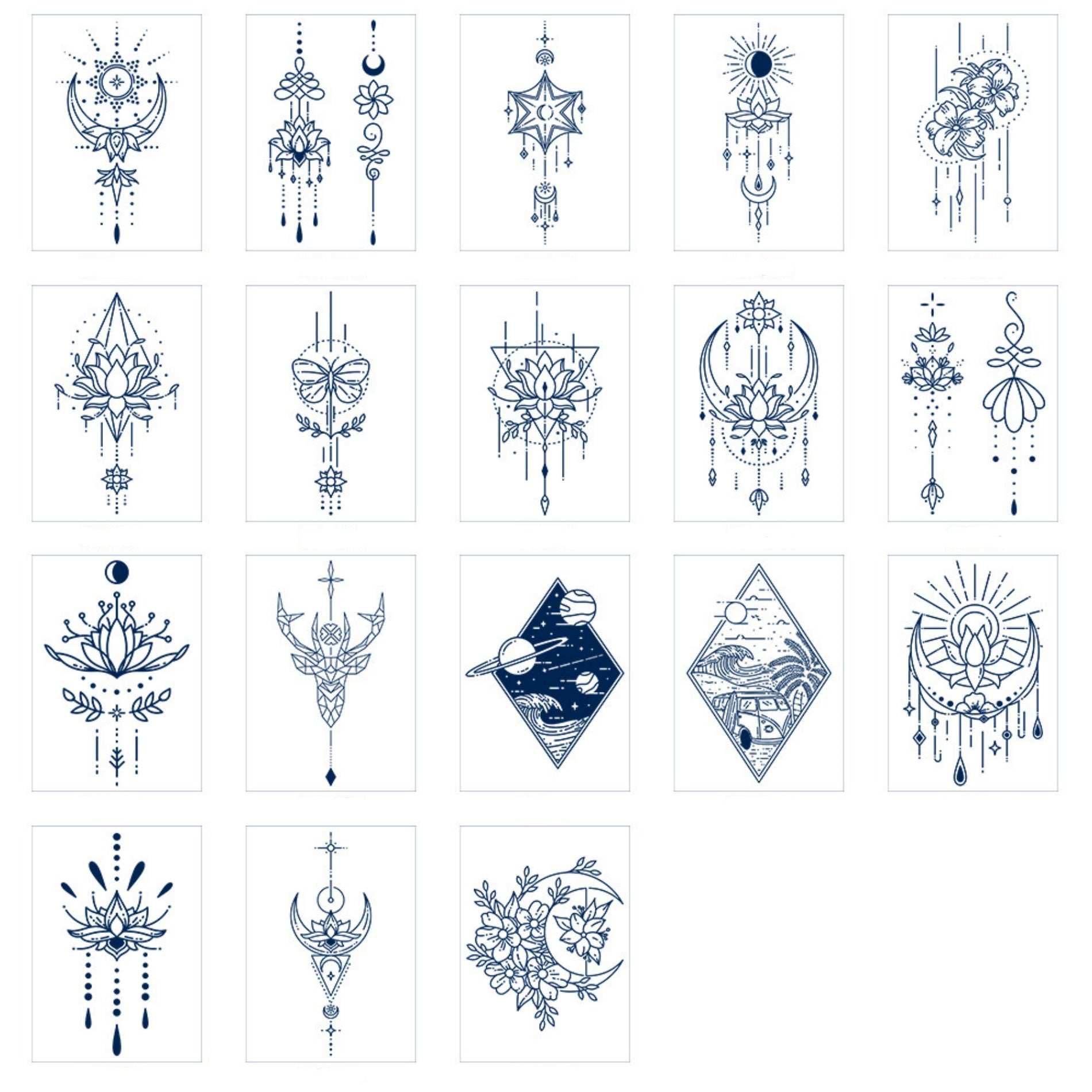 Semi-Permanent Herbal Waterproof Custom Tattoo Stickers