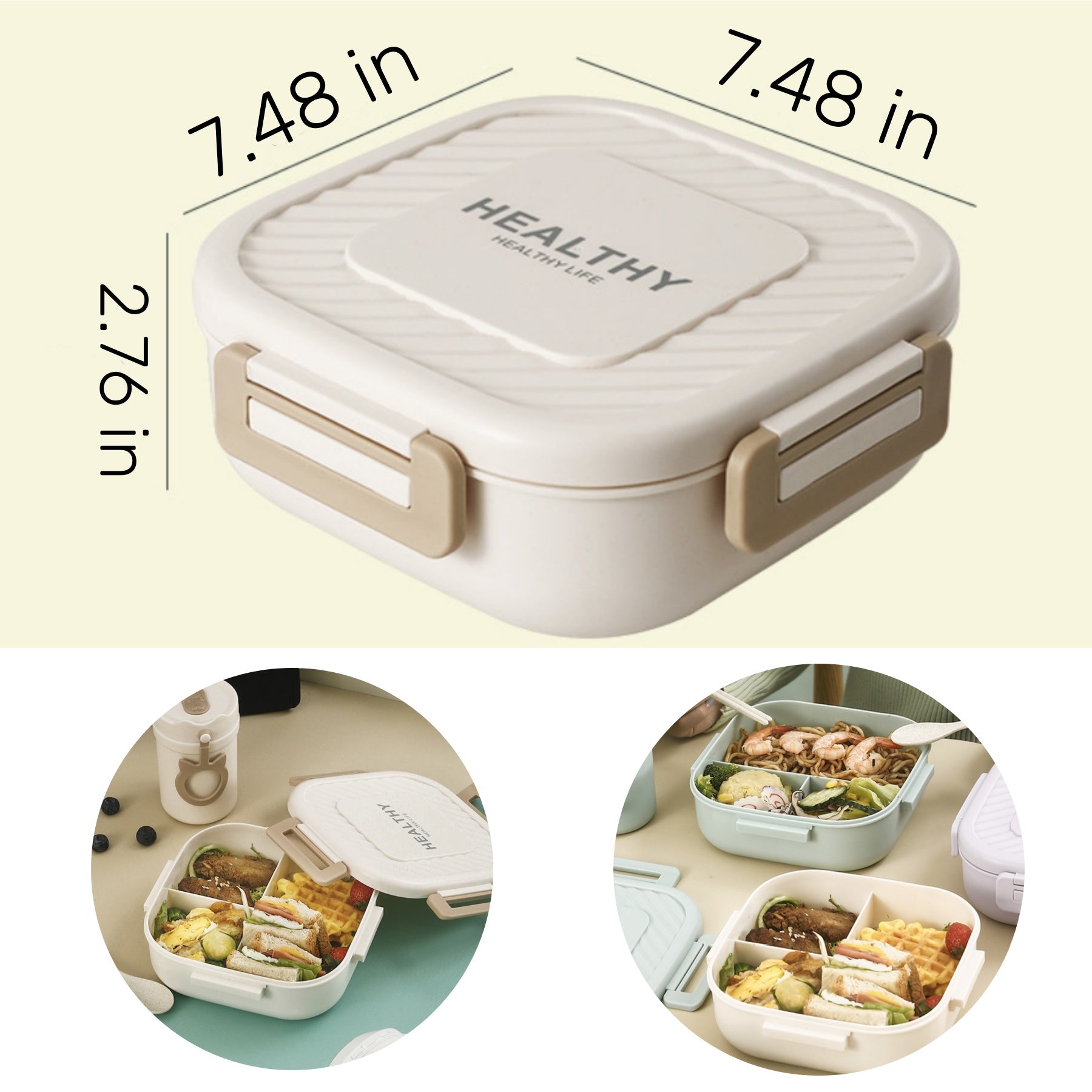 Portable Compartmentalized Bento Box