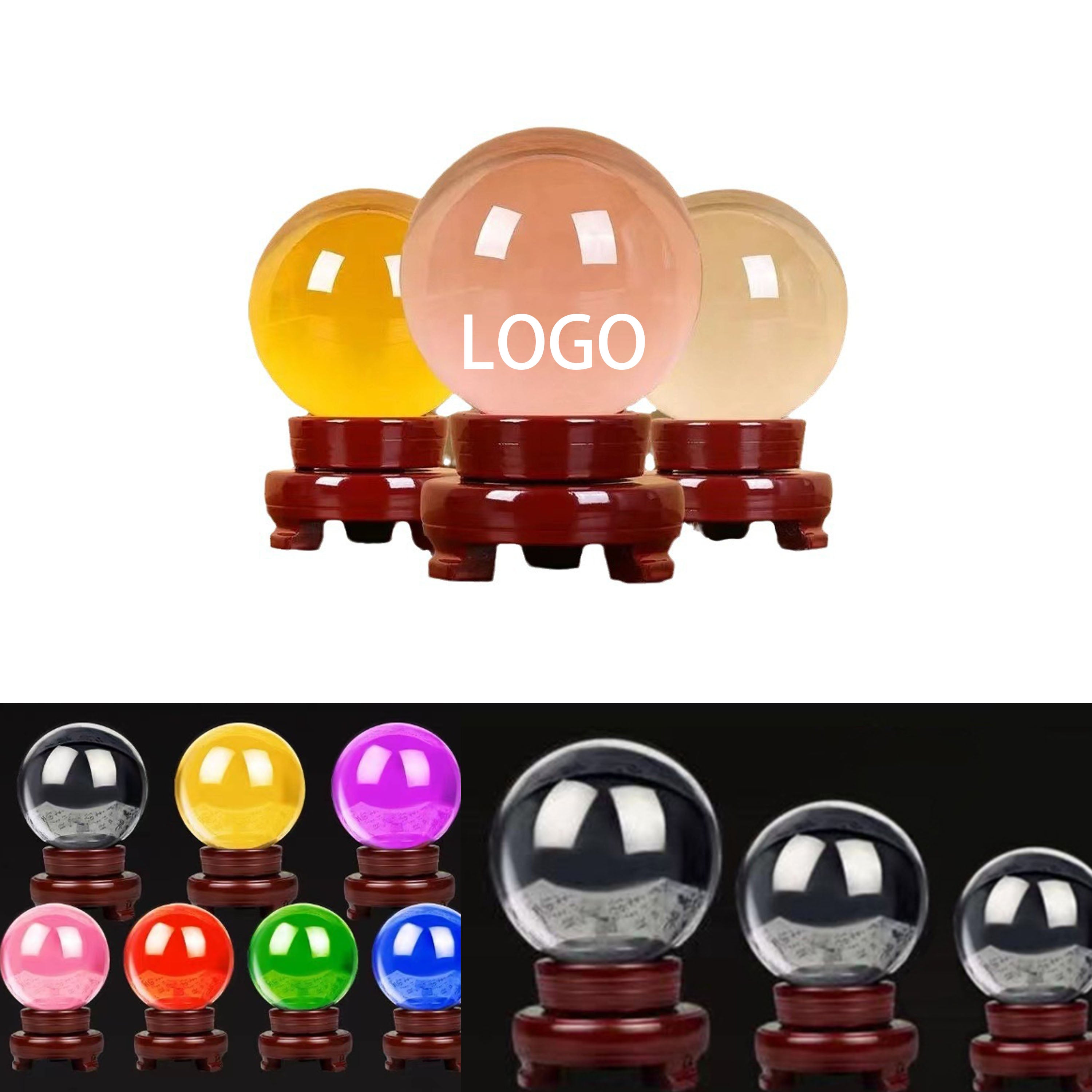 Customizable Colorful Crystal Ball Decoration