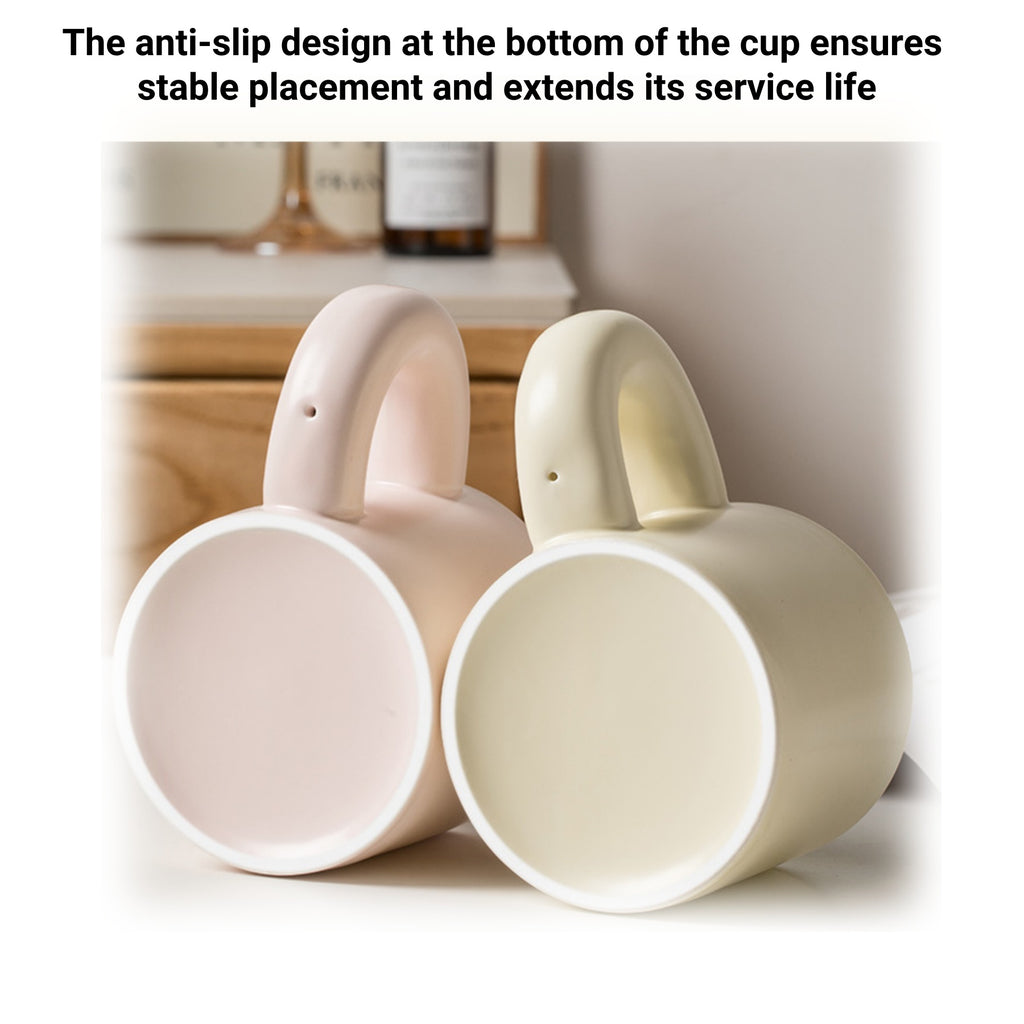 Ceramic Coffee Cup With A Thick Handle