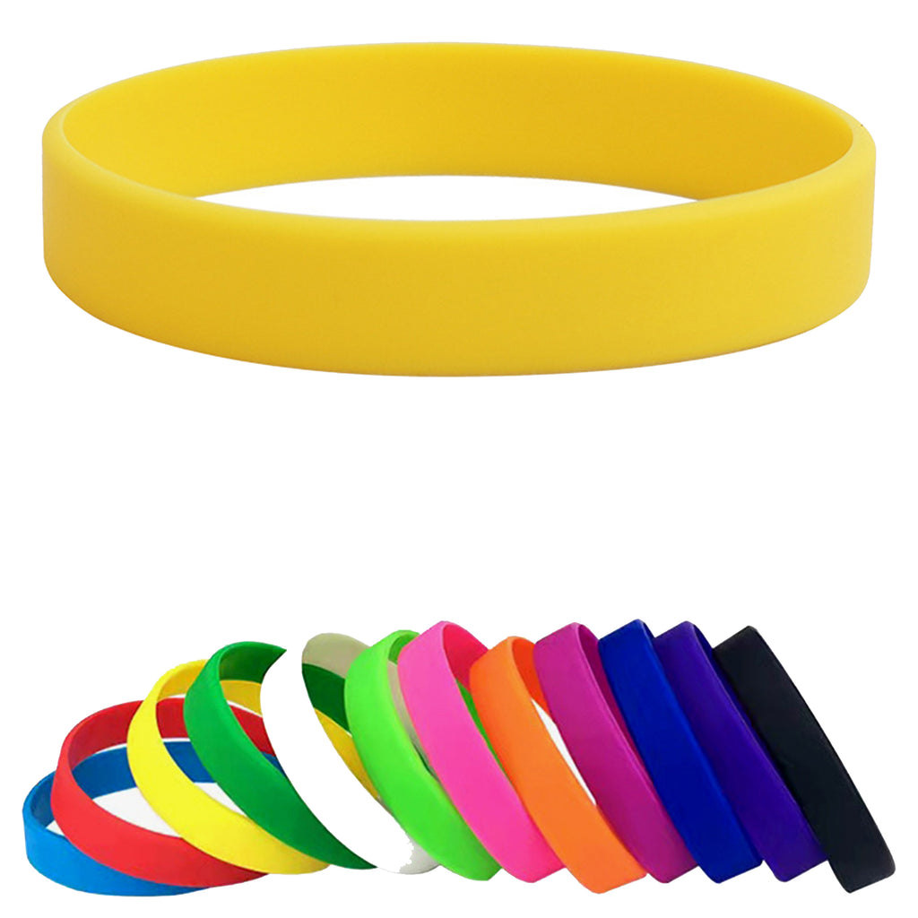 Simple Style Solid Color Silicone Bracelet