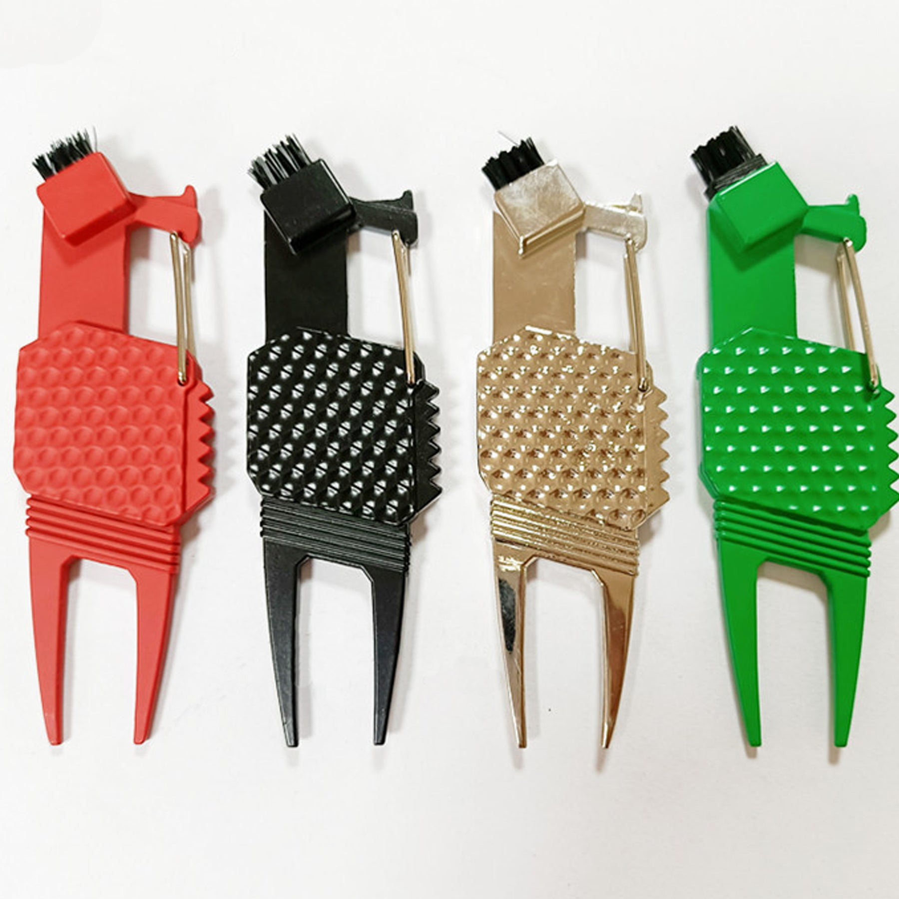 Spray Painting Process Zinc Alloy Hairbrush Golf Fork