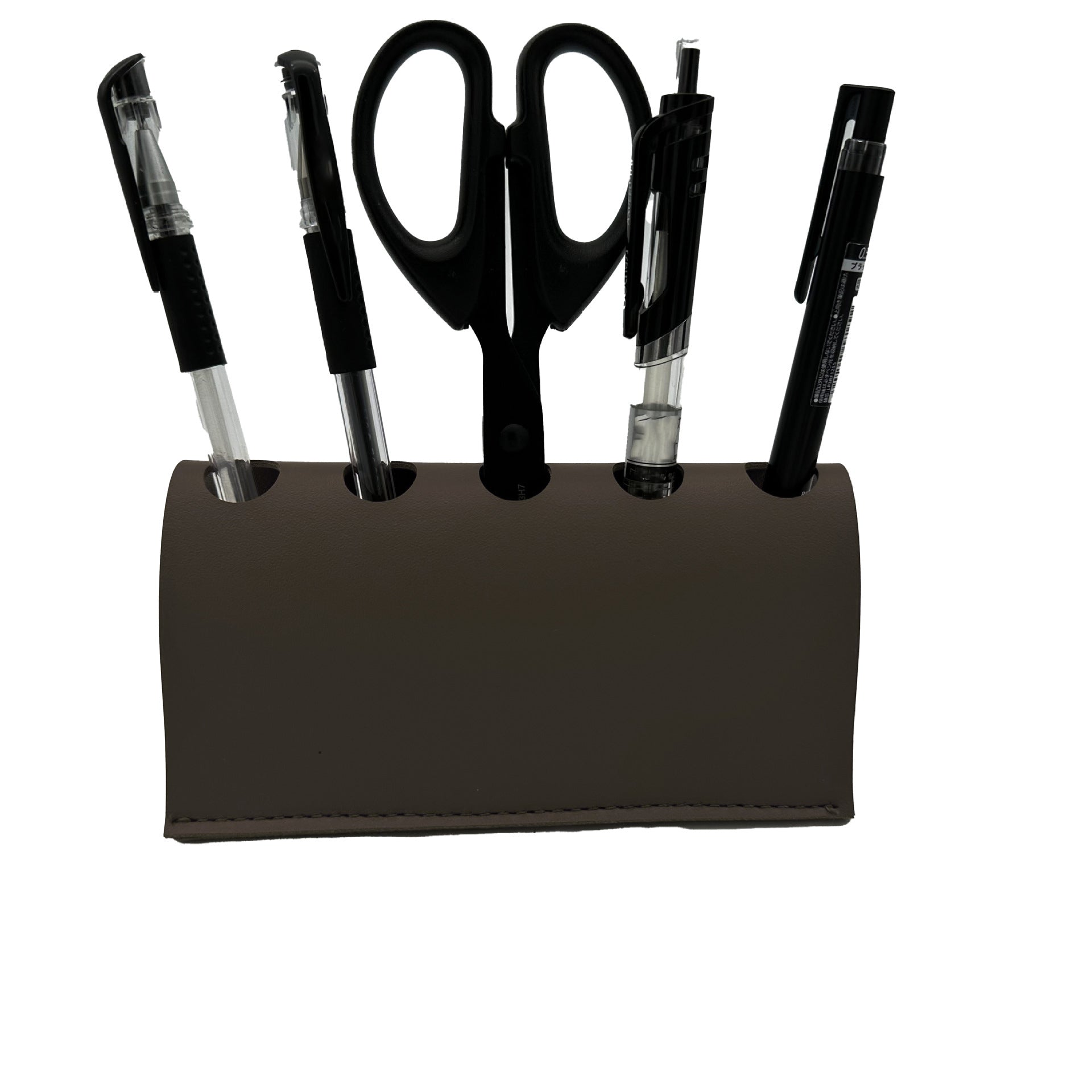 Leather Desk Pen Holder Stationery Storage