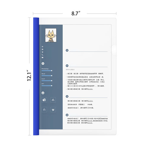 A4 Transparent Drawbar File Folder