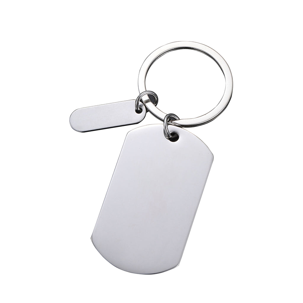 Stainless Steel Dog Tag Keychain