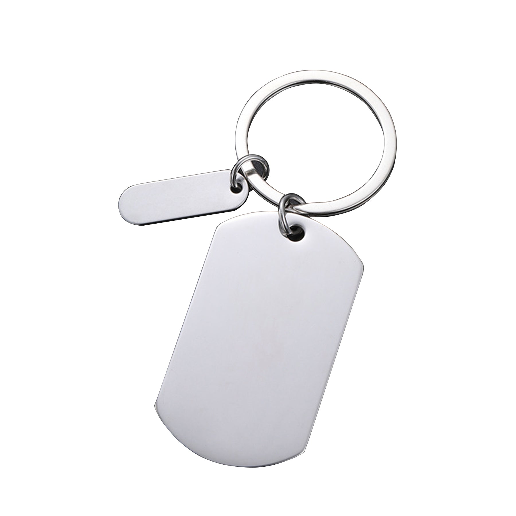 Stainless Steel Dog Tag Keychain