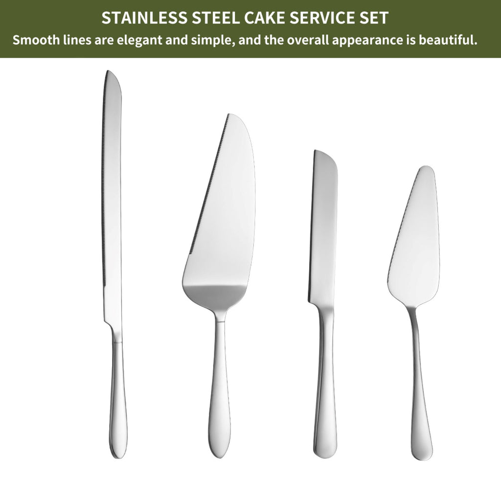 Stainless Steel Cake Server and Spatula Cutlery Set