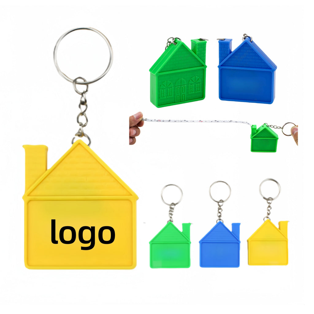House Shaped Tape Measure Keychain
