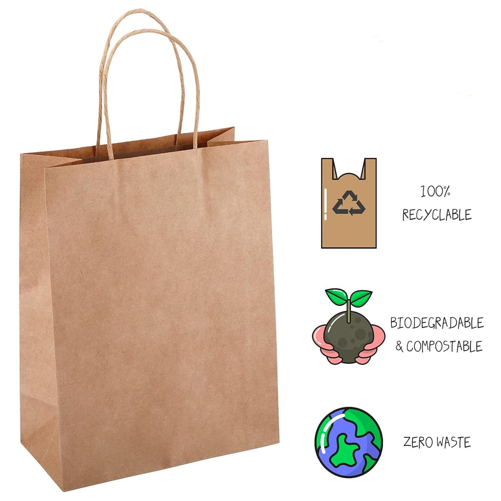 Portable Brown Kraft Paper Bag