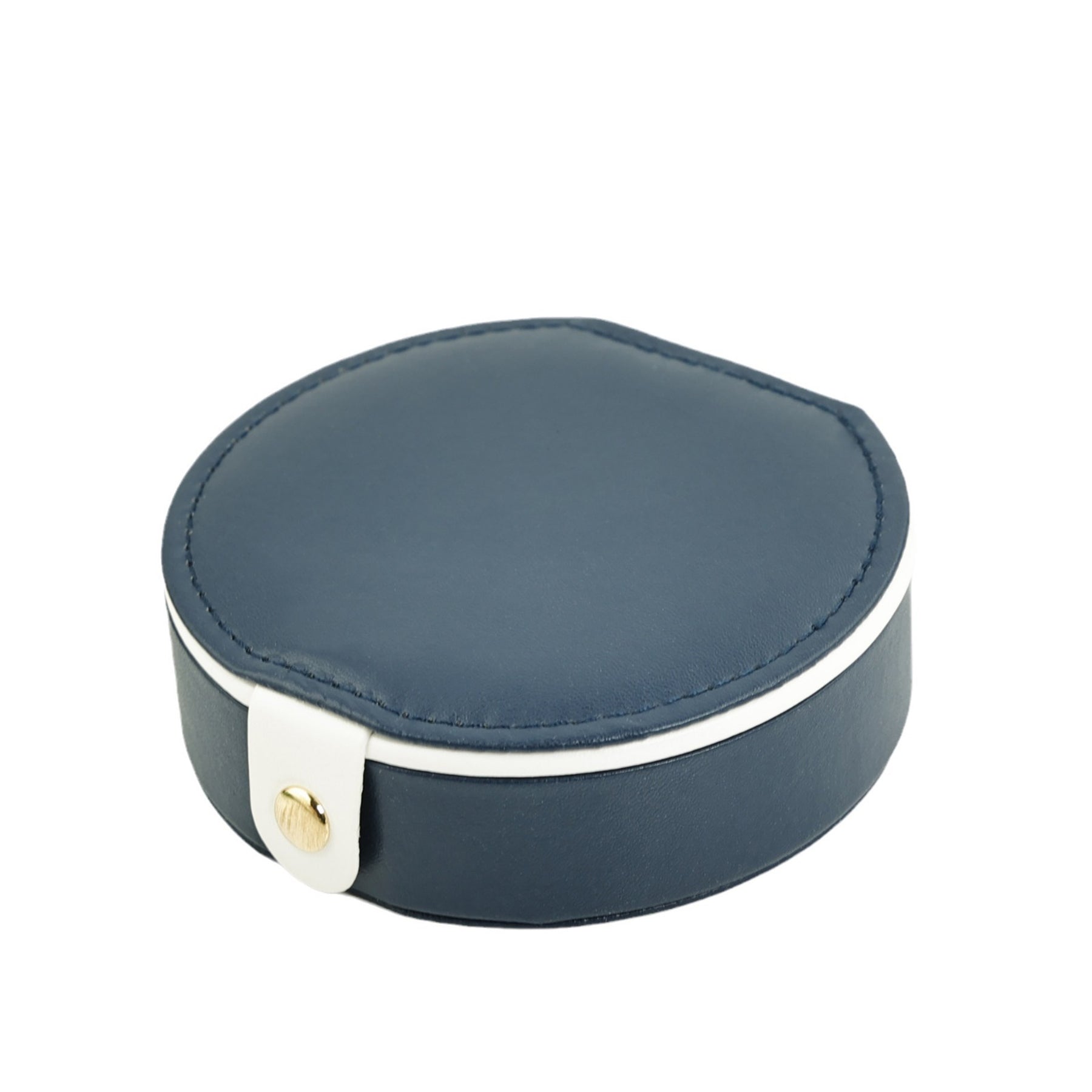 Pu Leather Small Round Jewelry Case