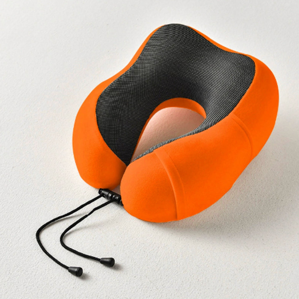 Memory Foam U-Neck Pillow, Ergonomic Travel Neck Support