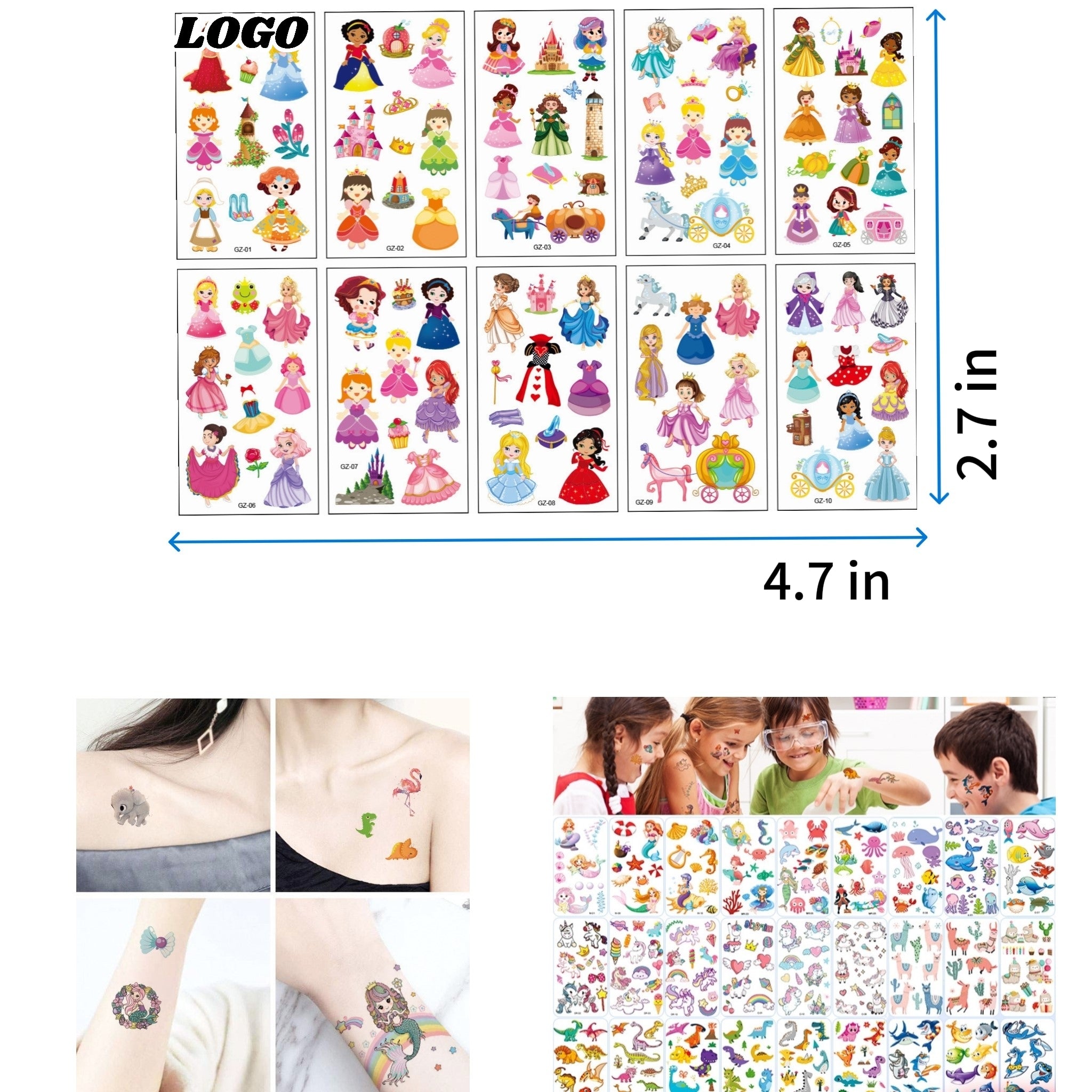 Diverse Themes Temporary Tattoo Stickers