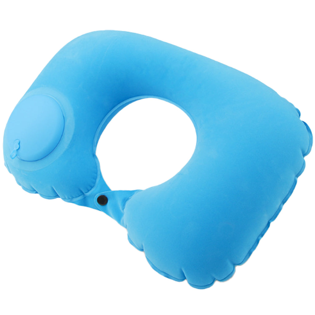 Inflatable Neck Care U-Shape Pillow Push Portable Travel