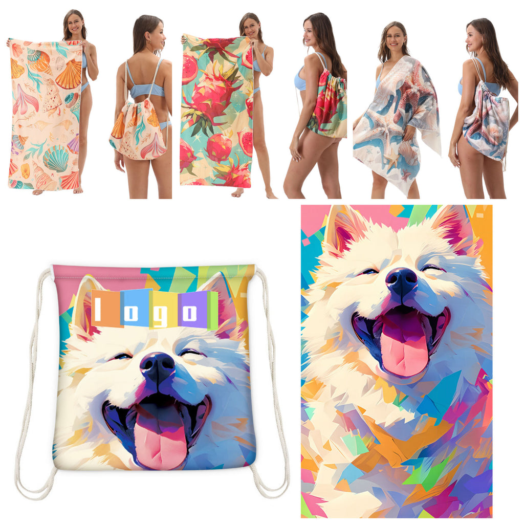 All In One Beach Towel Pouch