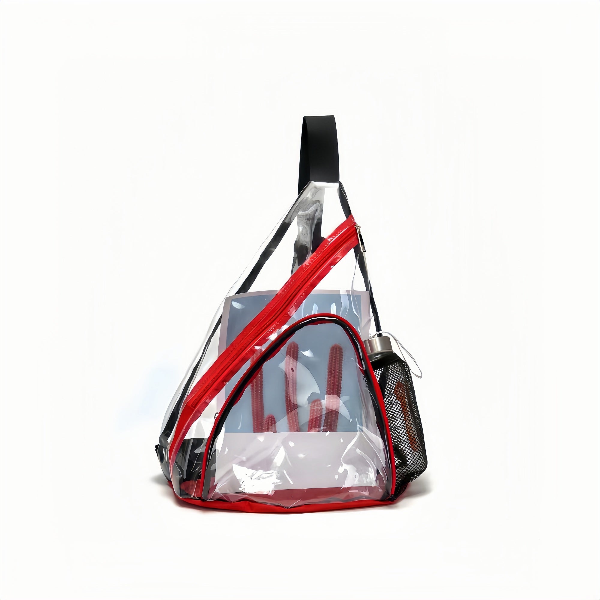 Pvc Transparent Triangular Single-Shoulder Crossbody Bag