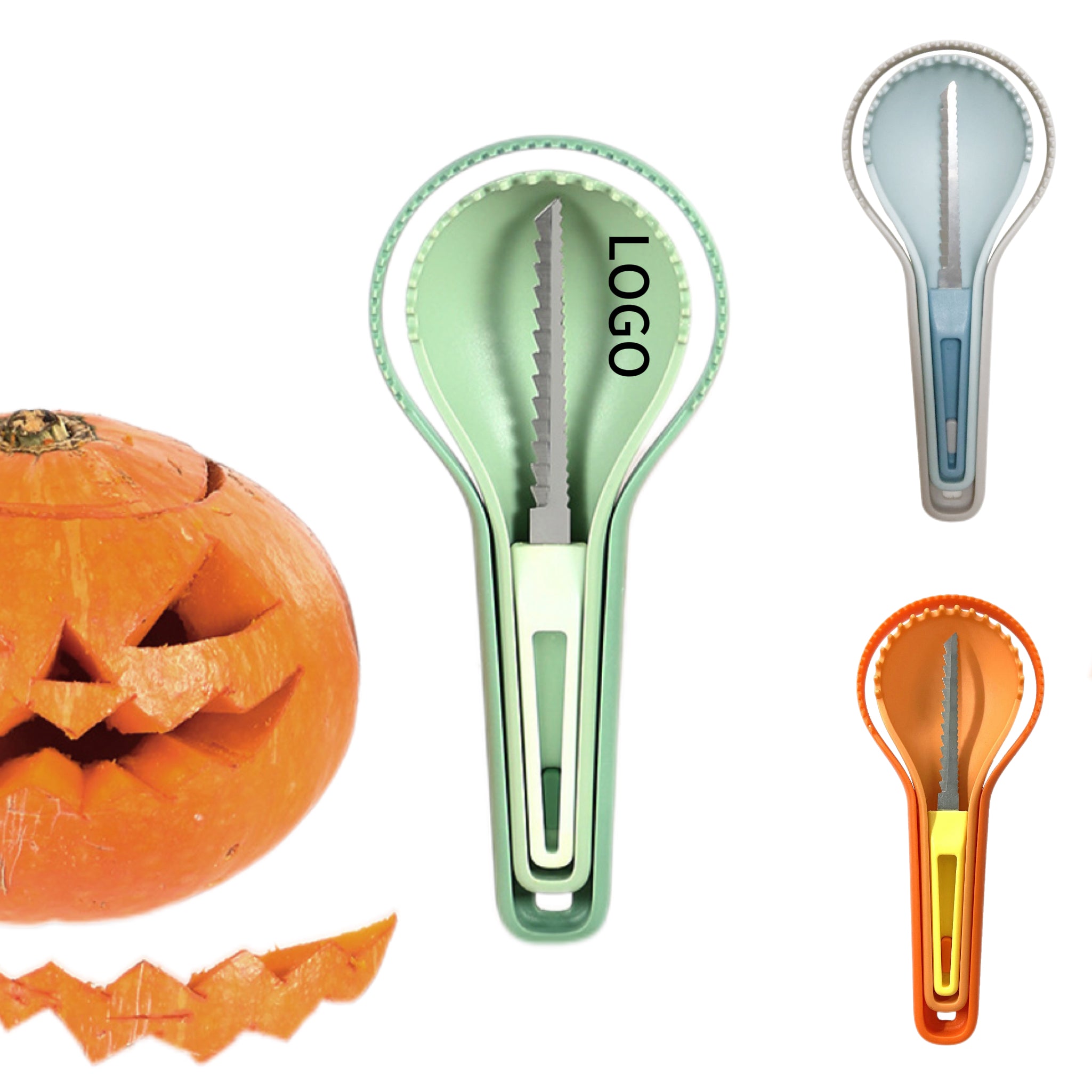 3-in-1 Halloween Pumpkin Carving Tool Set