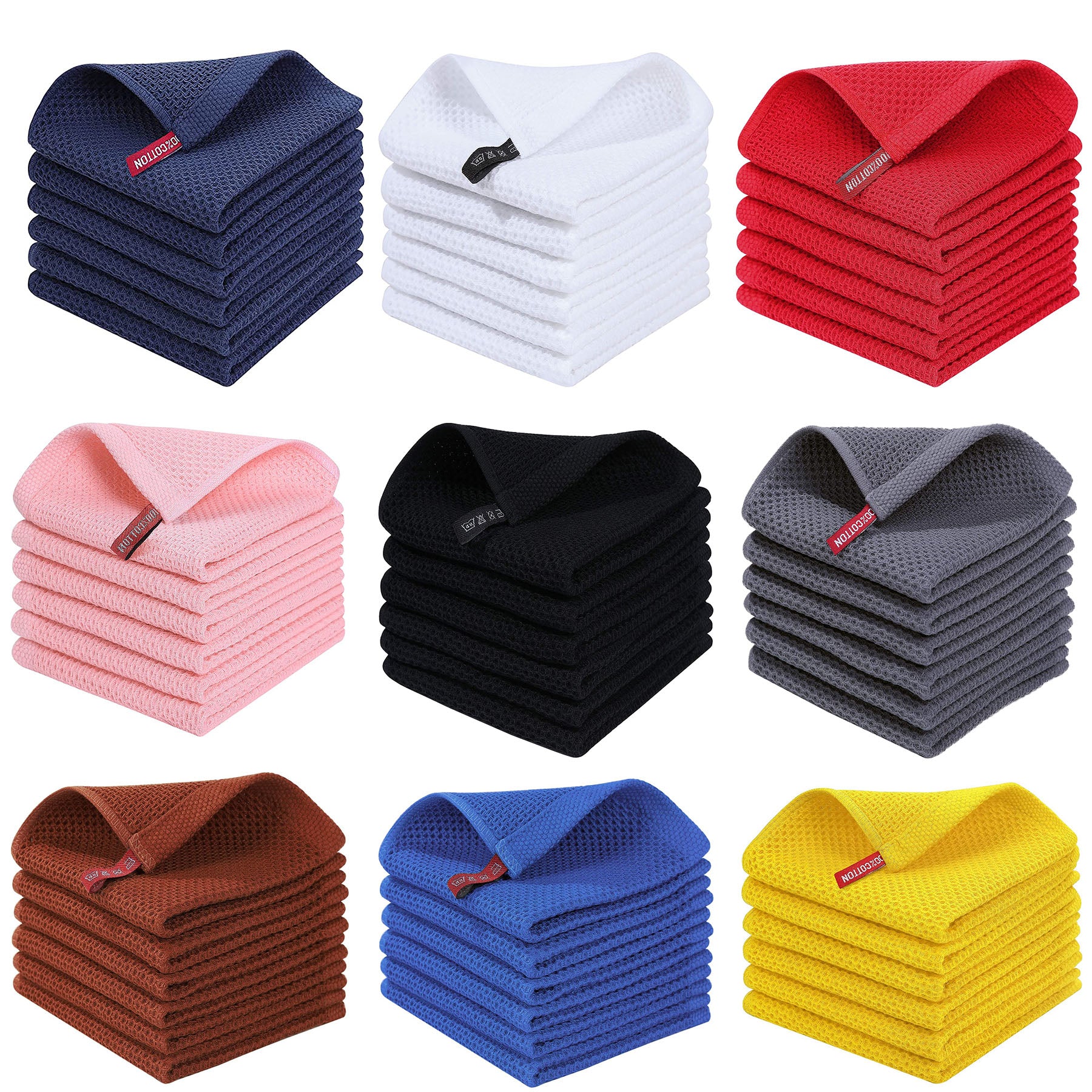 Cotton Waffle Weave Kitchen Dish Cloths