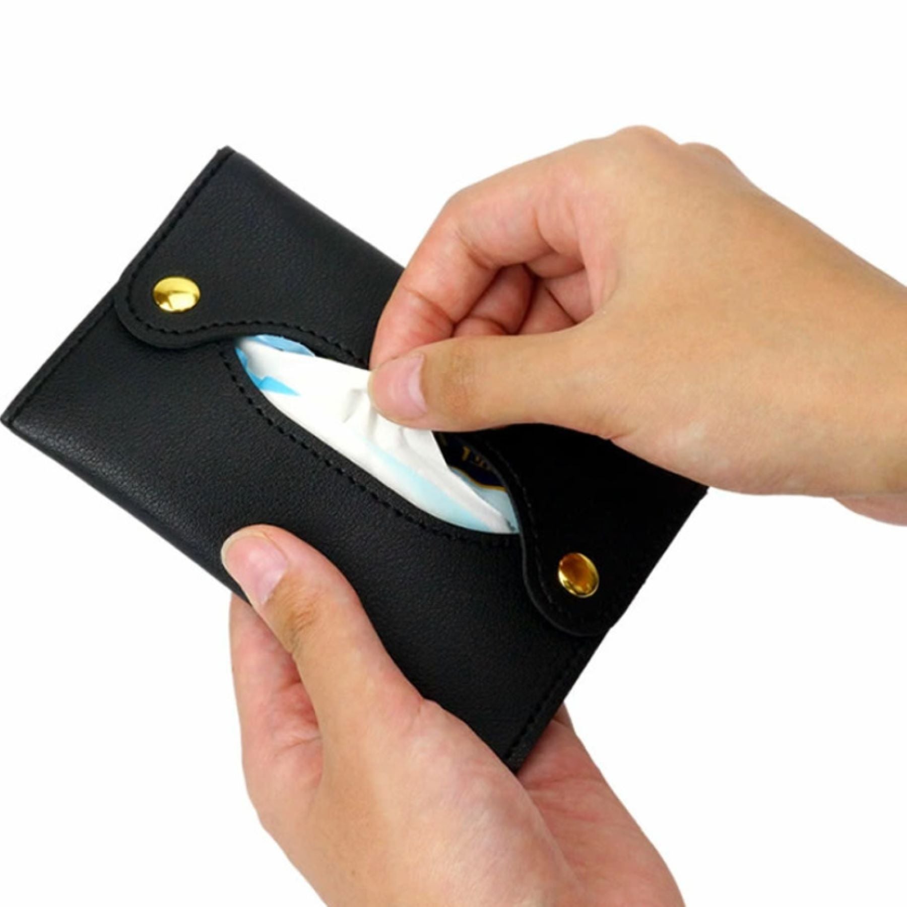 Portable Leather Tissue Holder