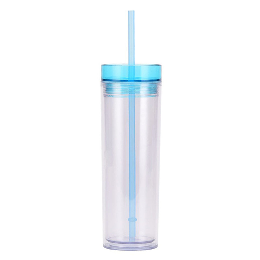 Double Layer Acrylic Transparent Straw Cup