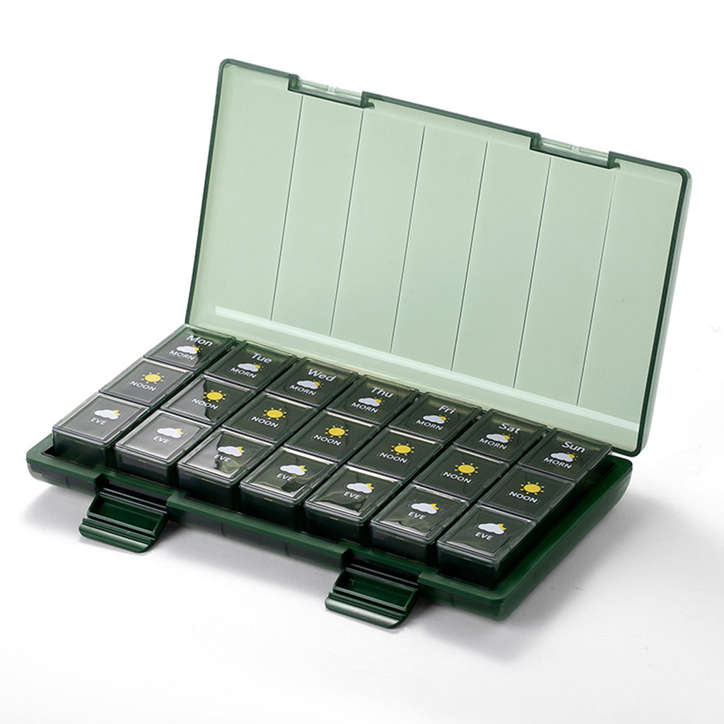 21-Compartment Pill Storage Box