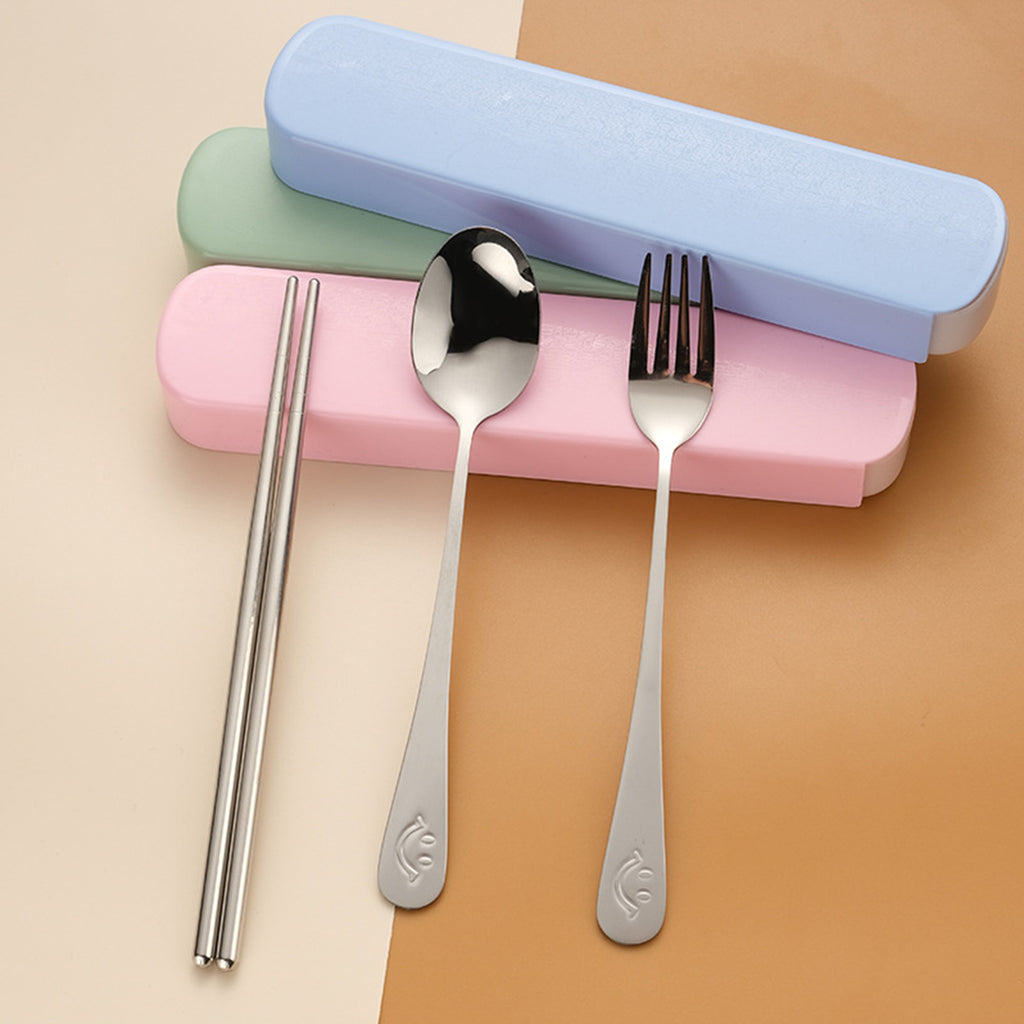 Three Piece Set Of Stainless Steel Tableware