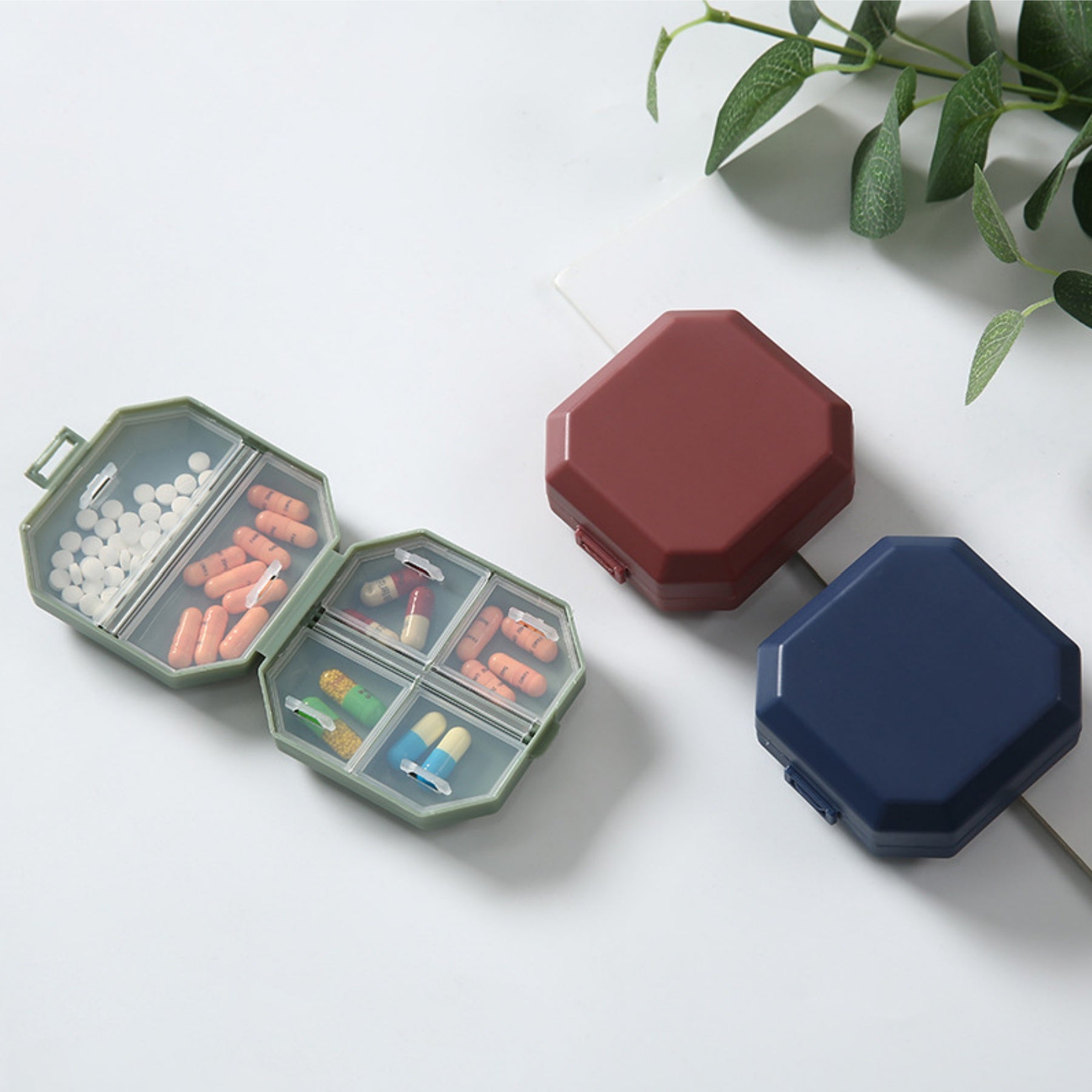 Mini Six-compartment Portable Moisture-proof Pill Box