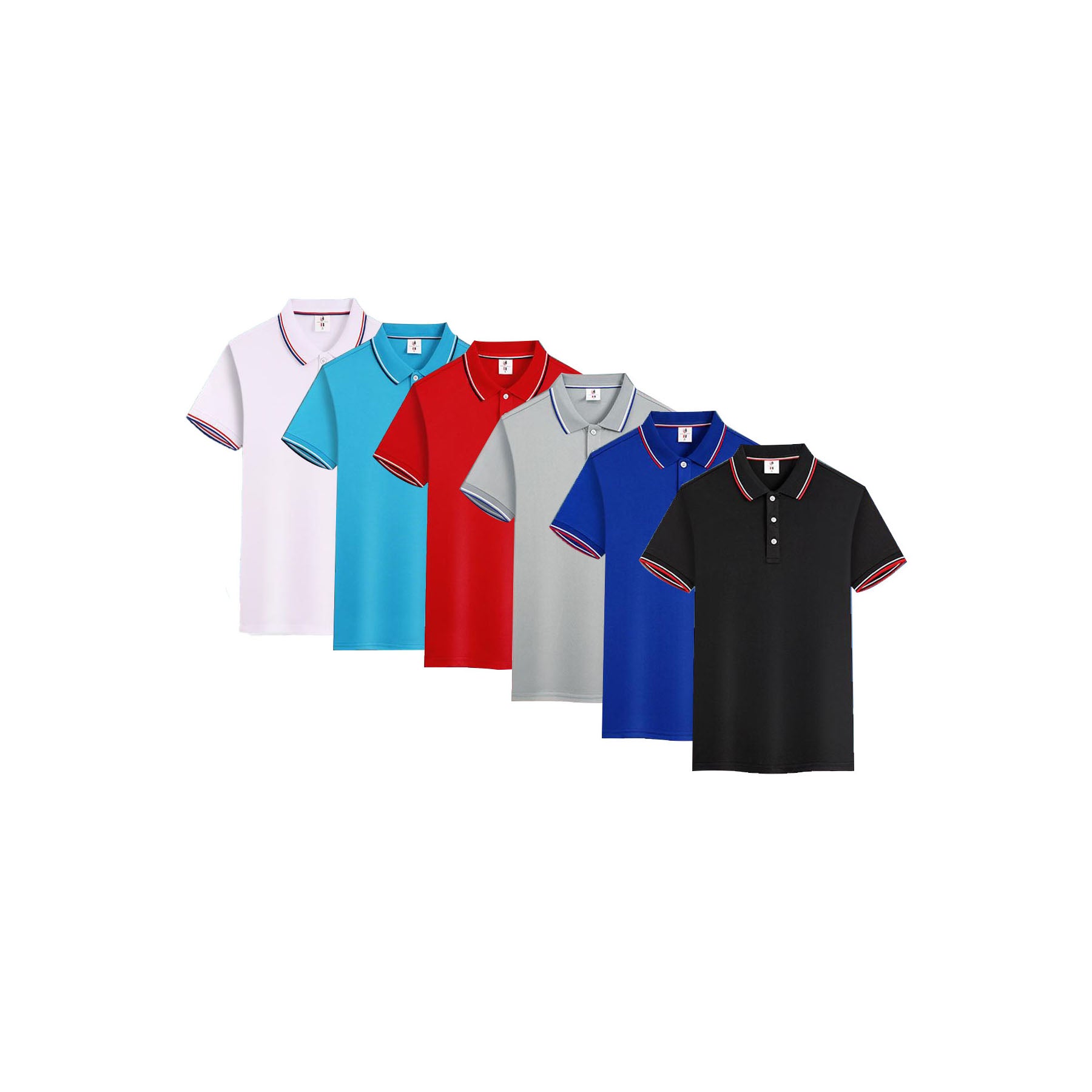 Men'S And Women'S Embroidered Short Sleeve Ventilated Polo