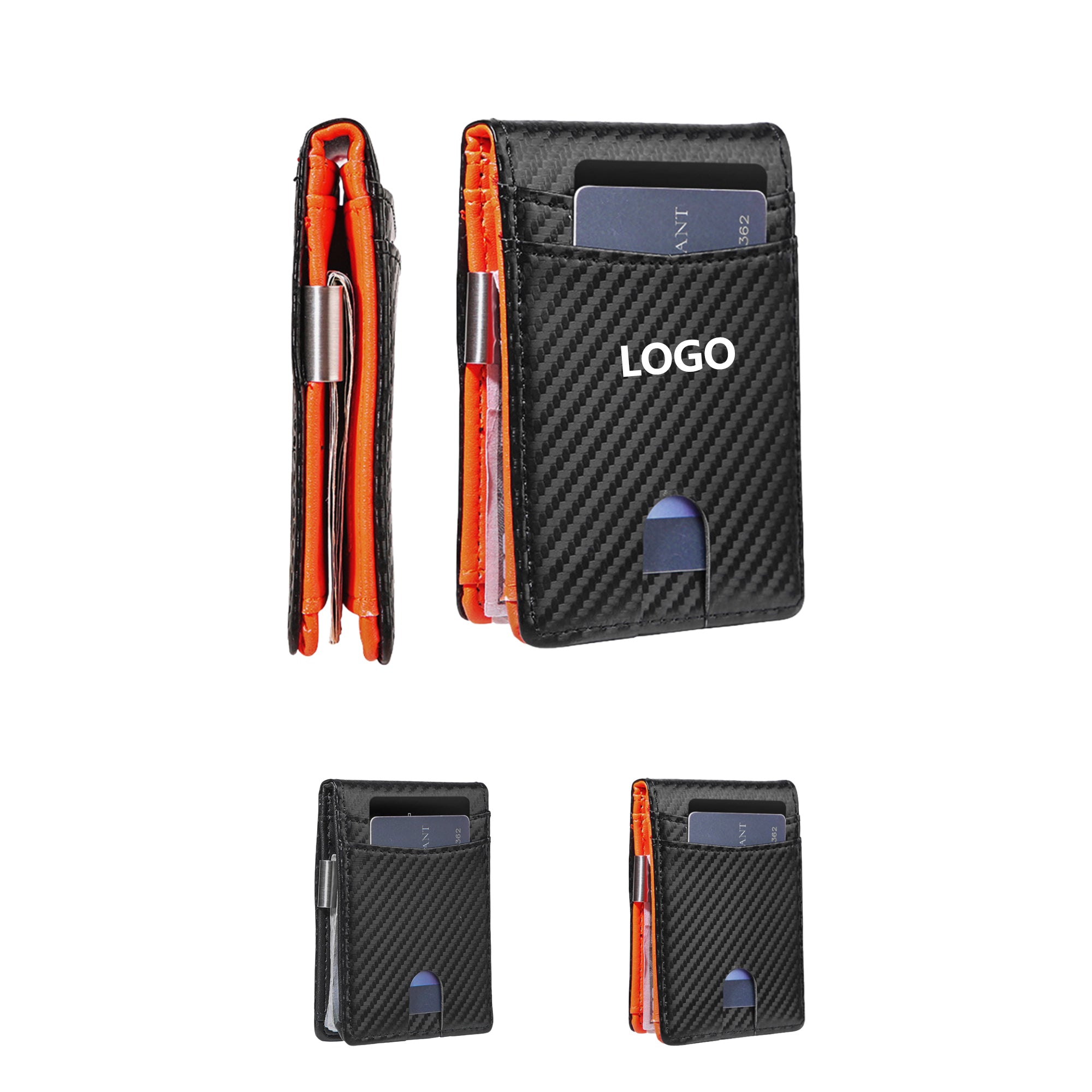 Leather Bifold Wallet For Men Rfid Blocking Credit Card Clip