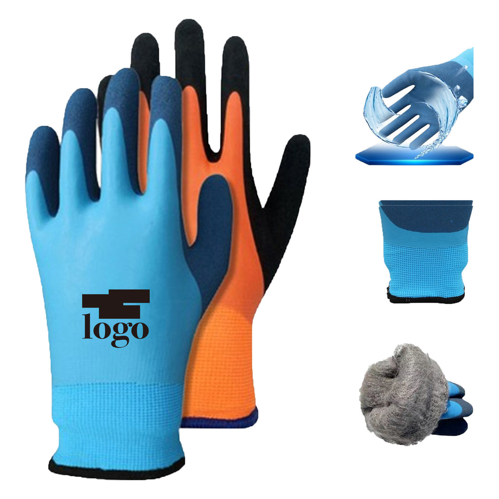 Latex Fleece Outdoor Work Gloves