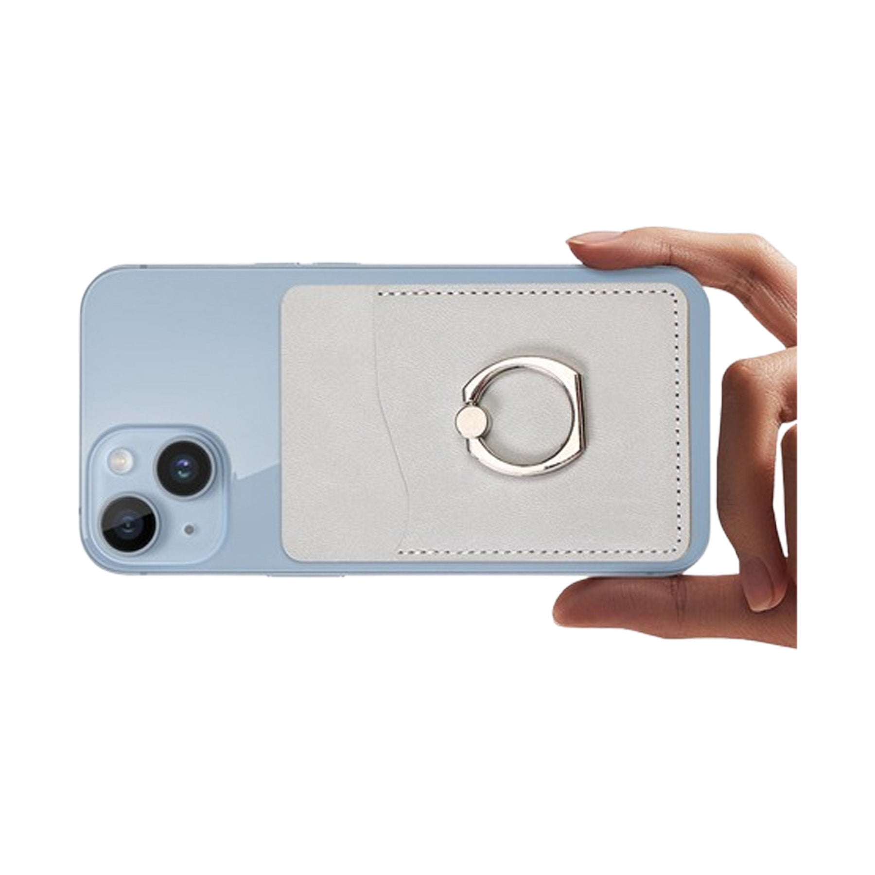 PU Phone Wallet With Ring