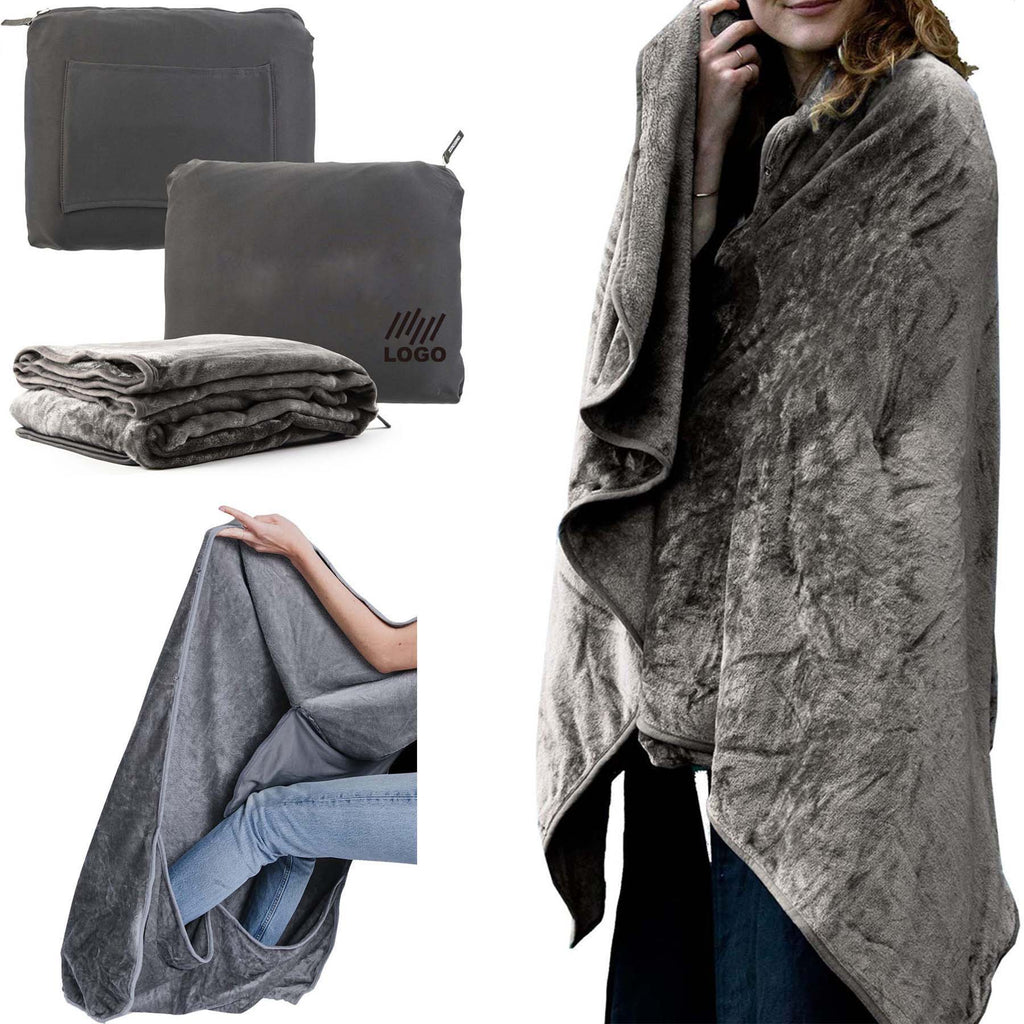 Wearable Super Soft Travel Blanket