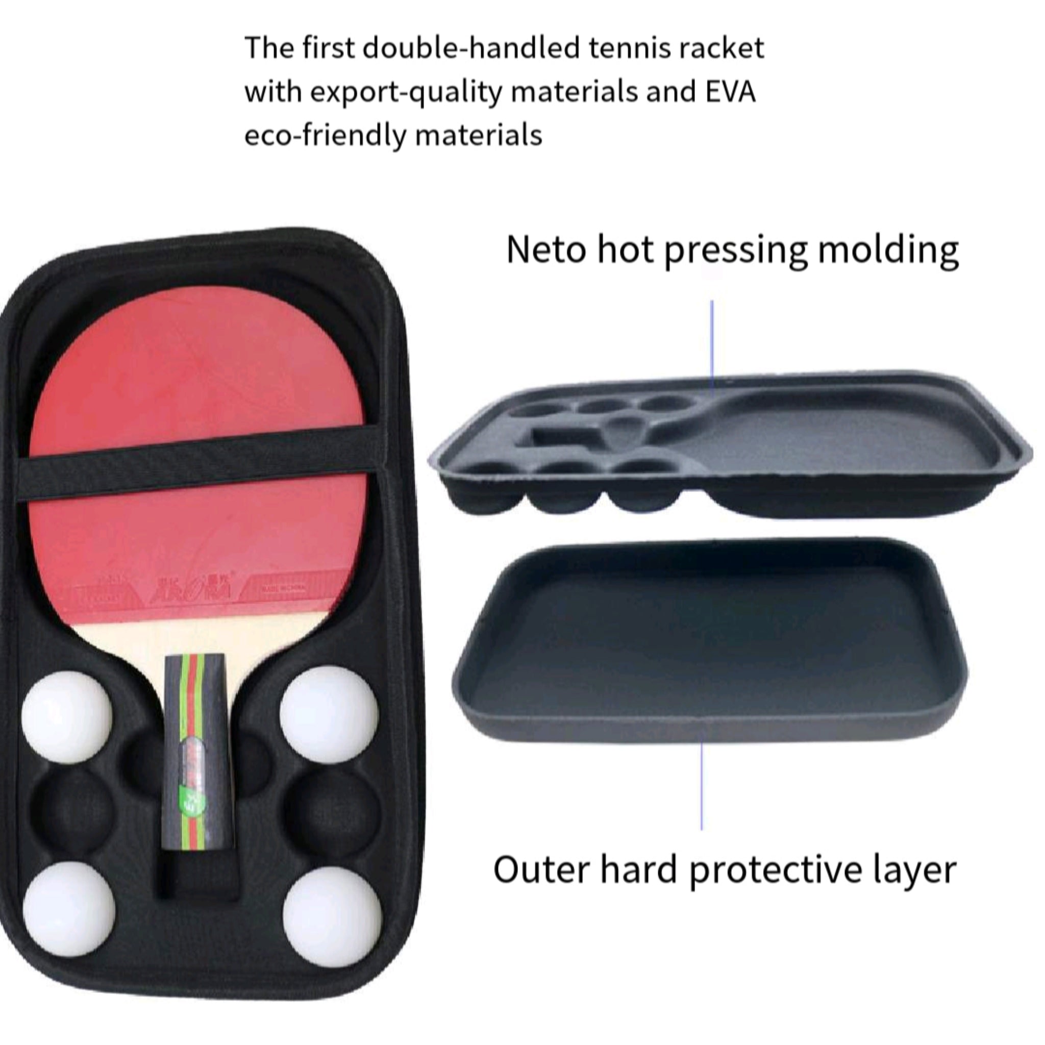 Crushproof 2 Pack Tournament Hard Paddle Case