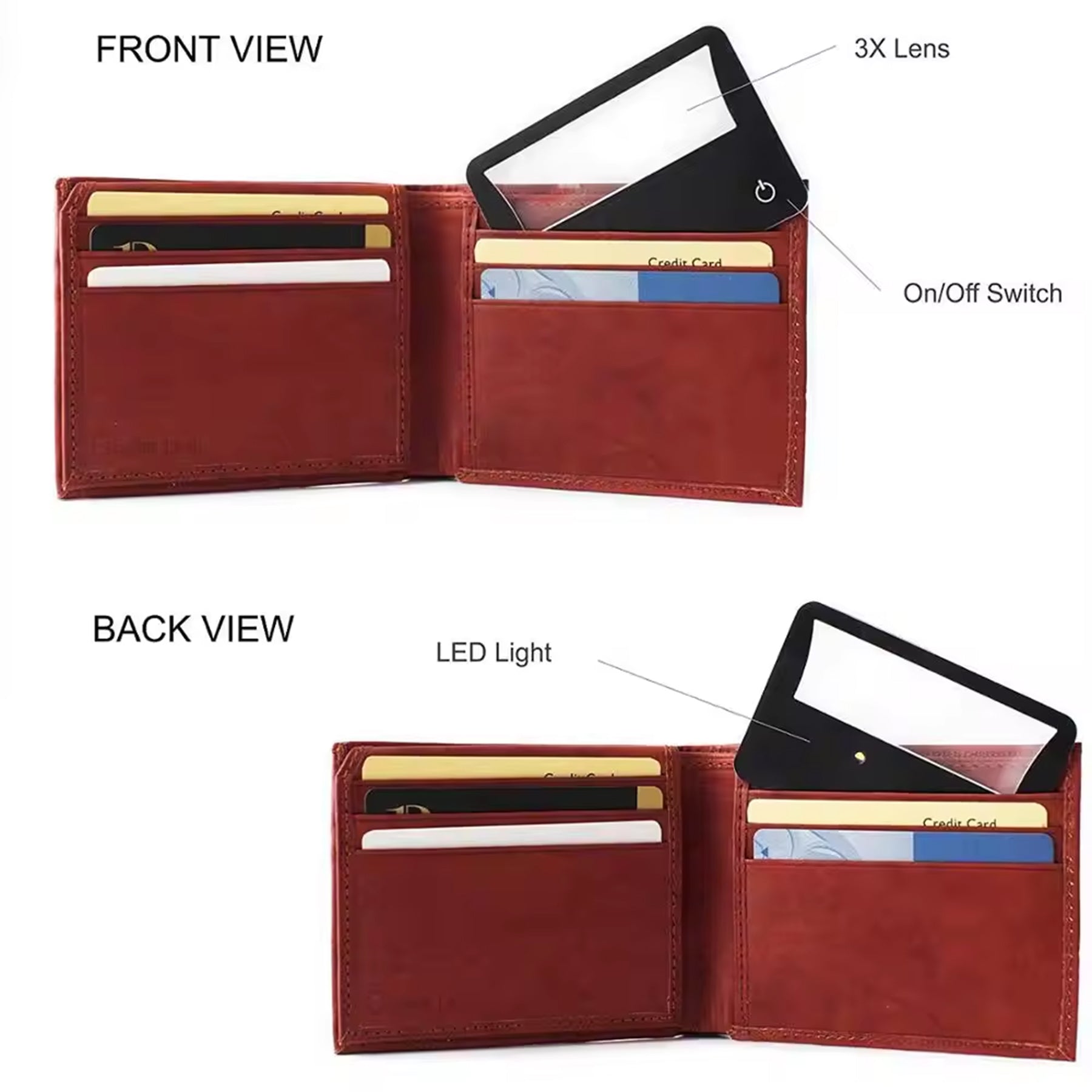 Pvc Card Magnifier With Led Light