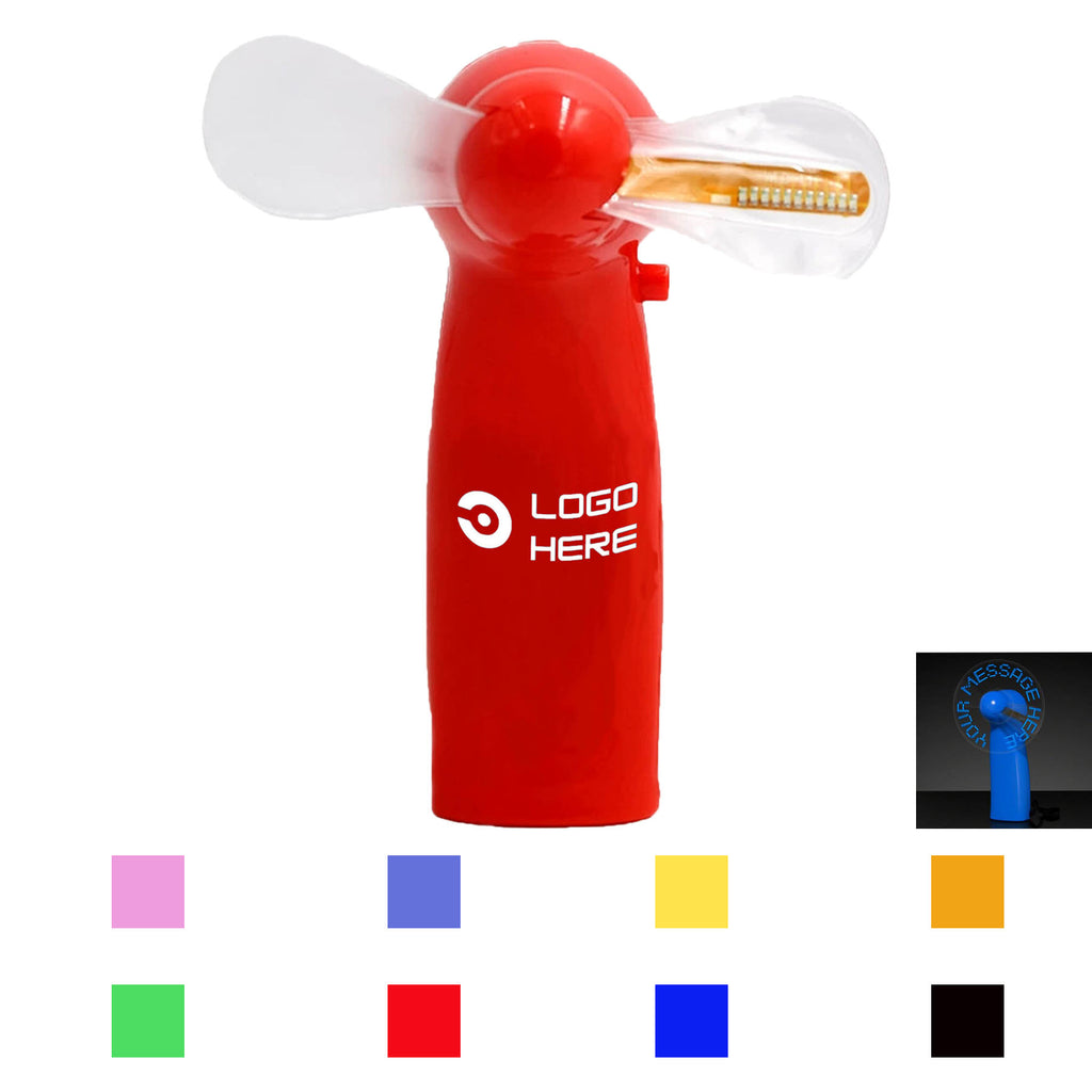 Mini Portable Flashing Colorful Light Cooling Fan
