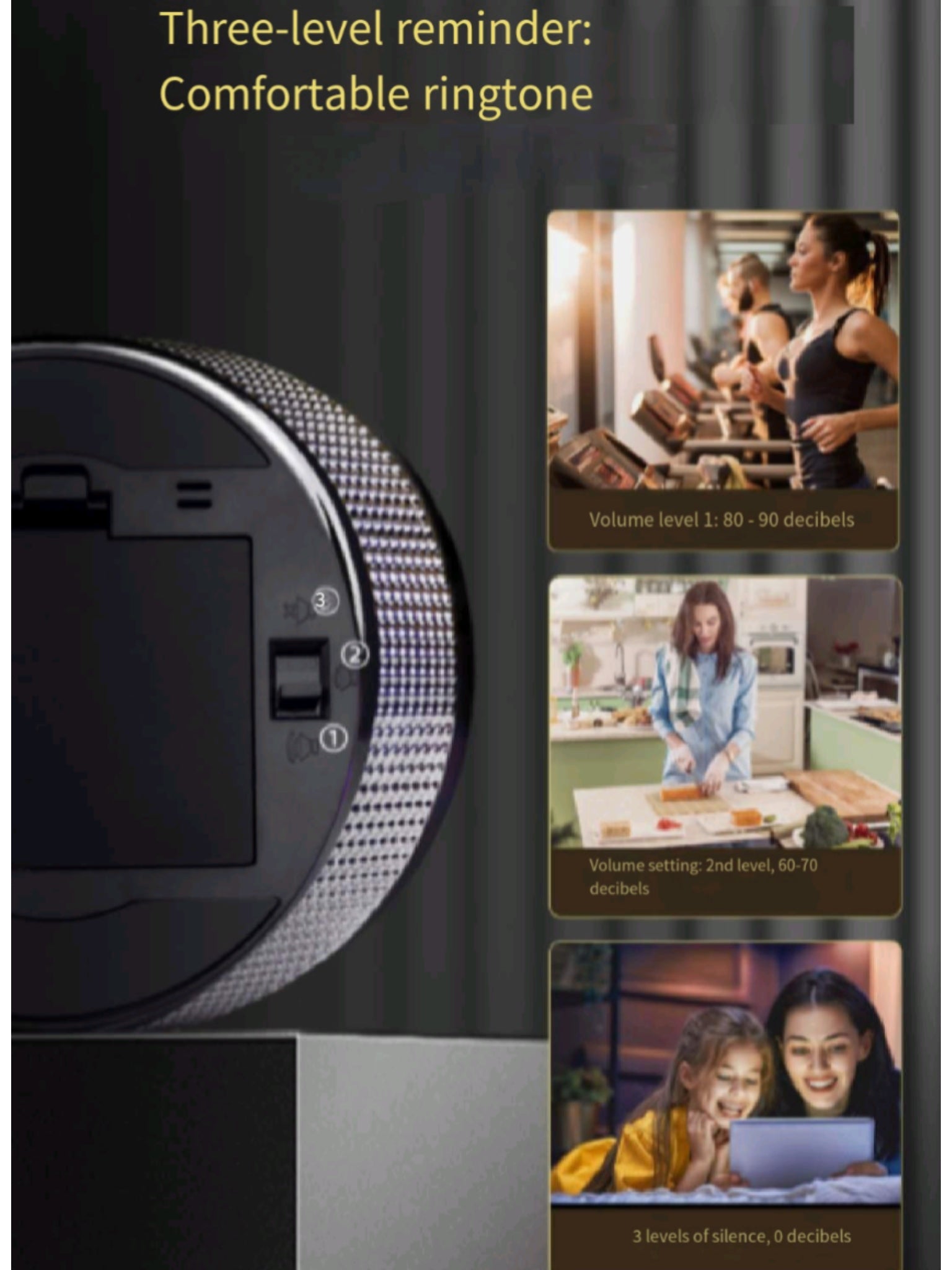 Mechanical Kitchen Timer Rotating Dial Loud Alarm