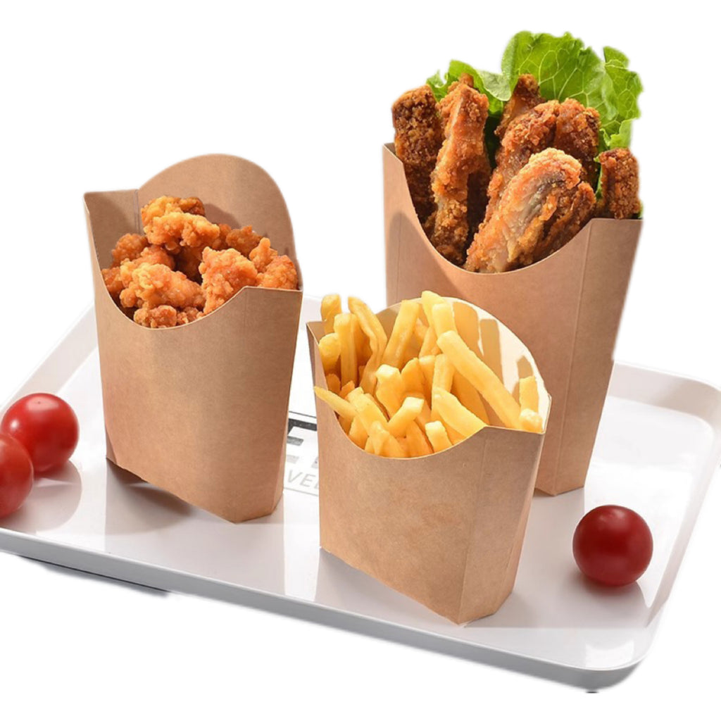 Disposable Kraft Paper French Fries Box