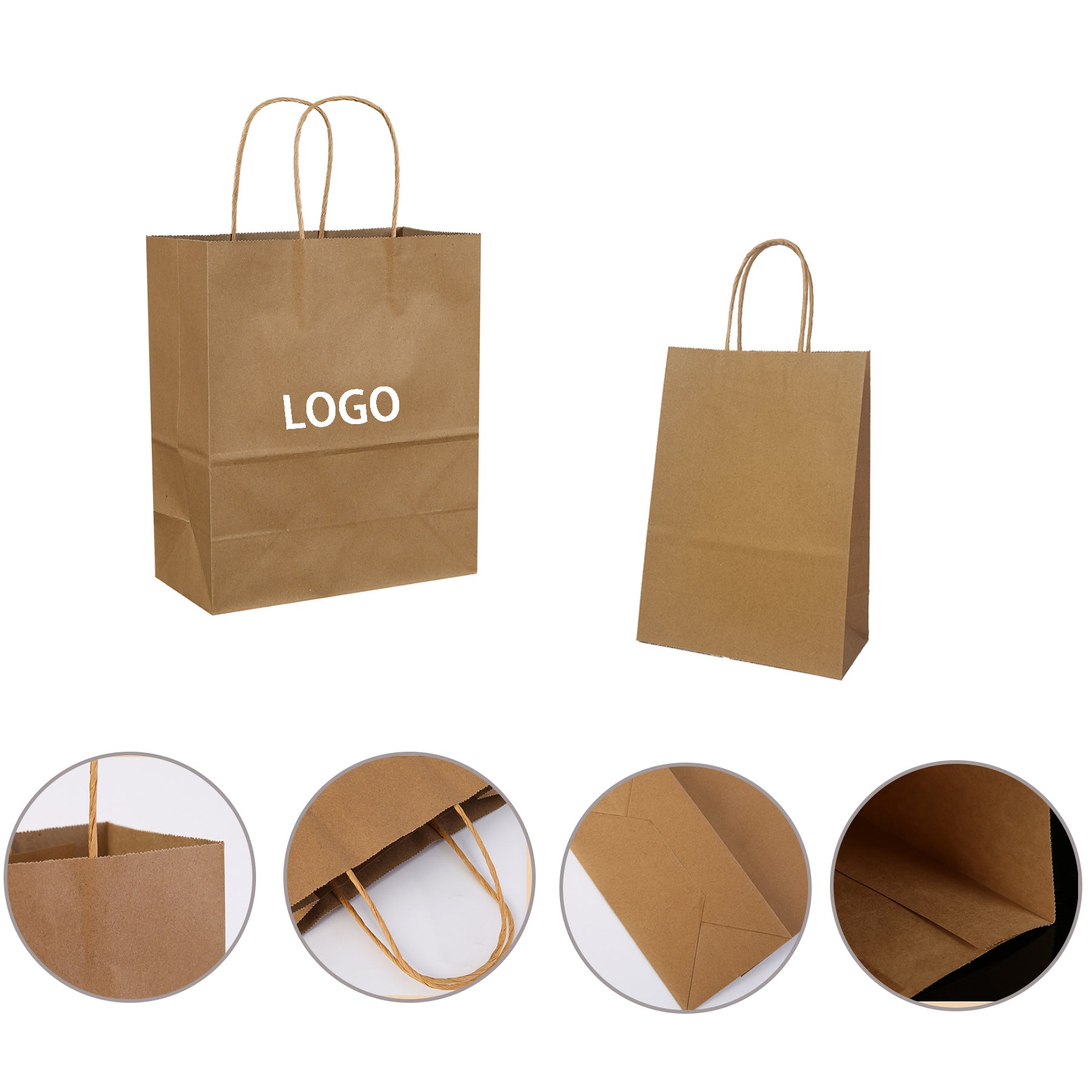 Eco-Friendly Kraft Paper Shopping Bag